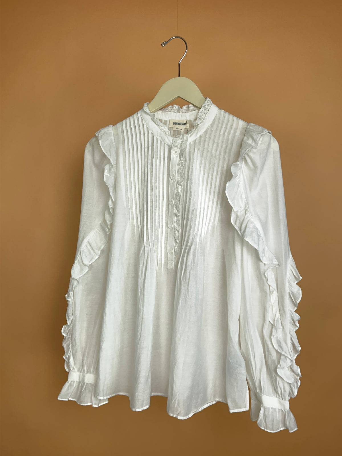 Y2K Zadig & Voltaire Timmy Tomboy Layered Lace Blouse - M