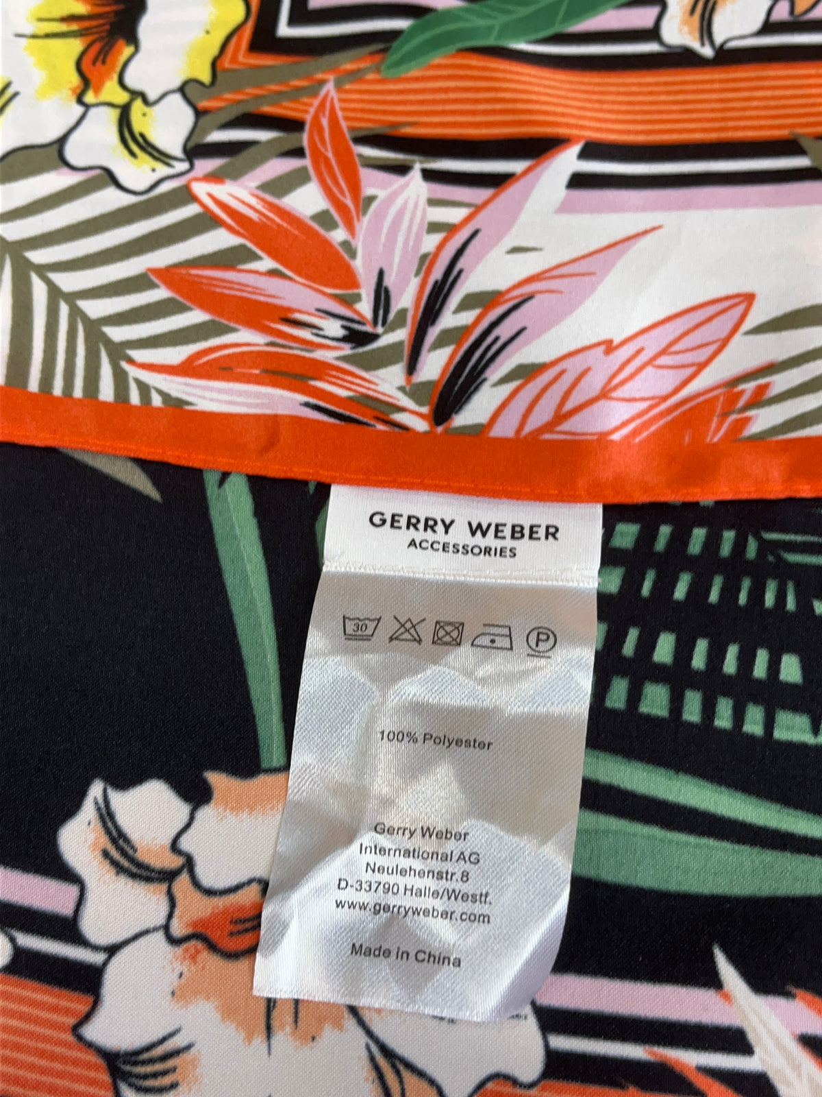 Gerry Weber  Vibrant Orange and Green Tropical Scarf