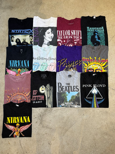 'Band & Artist' Vintage T-Shirt Bundle (13 tees)