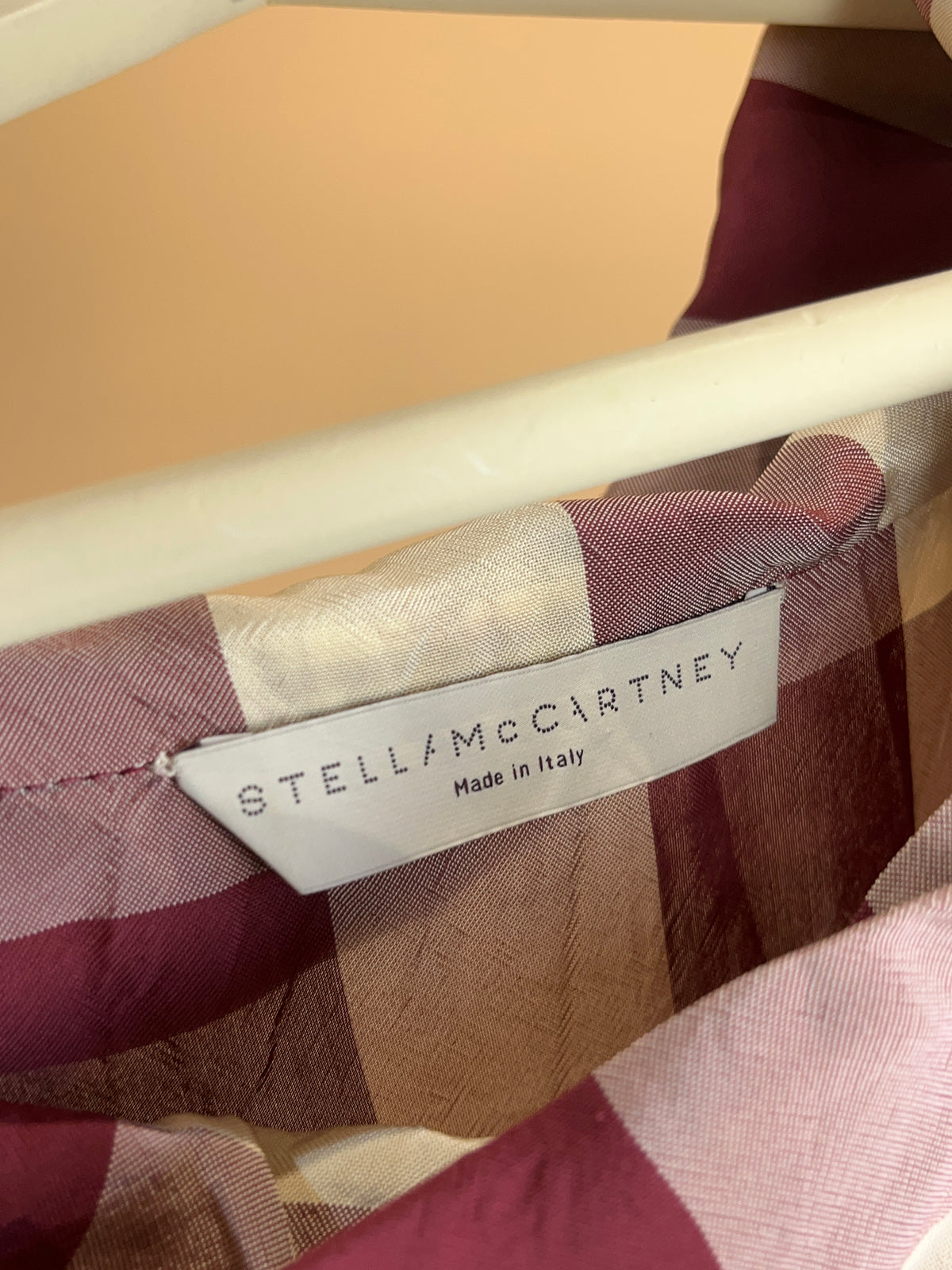 Y2K Stella McCartney Burgundy Gingham Blouse