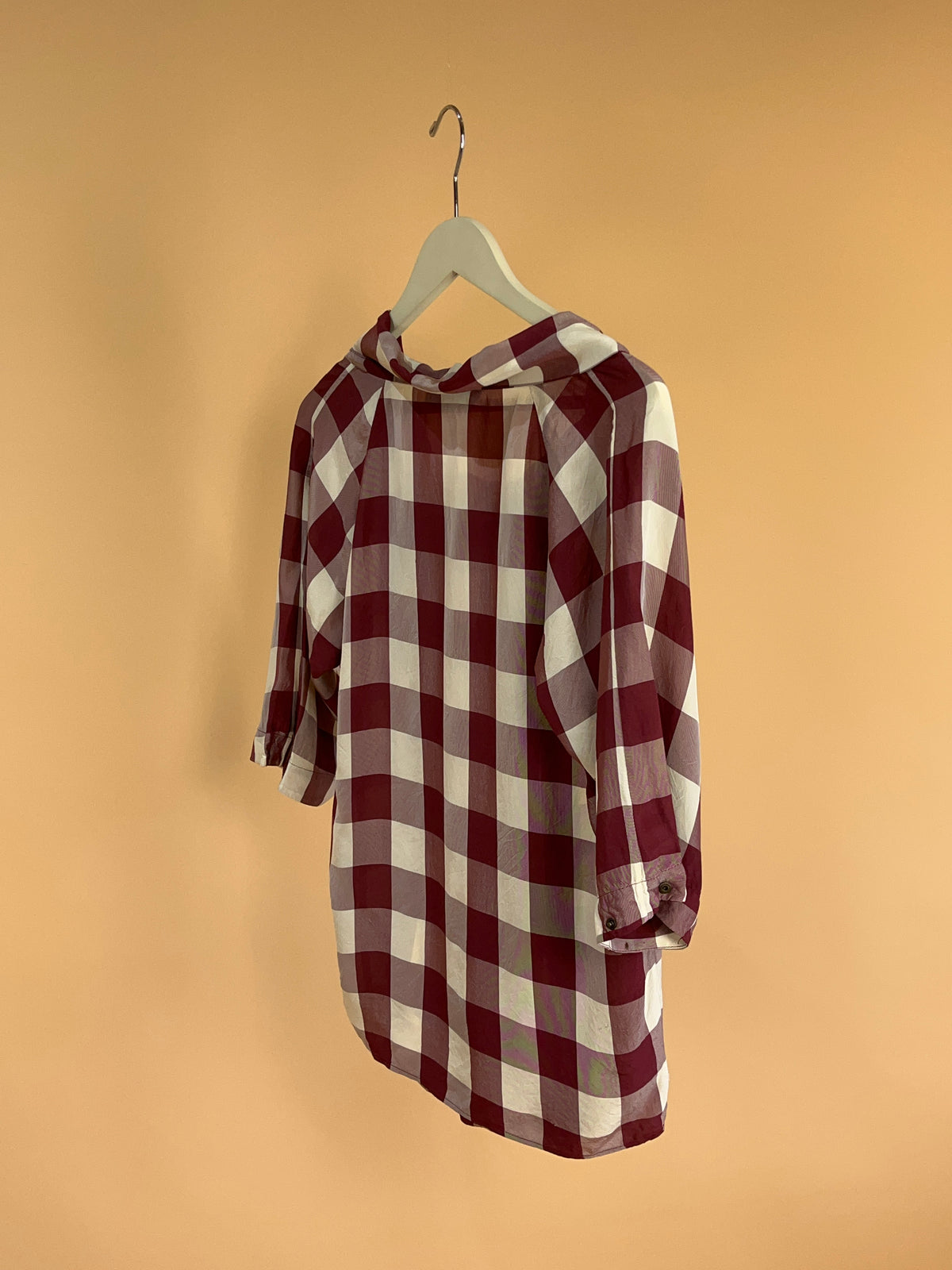 Y2K Stella McCartney Burgundy Gingham Blouse