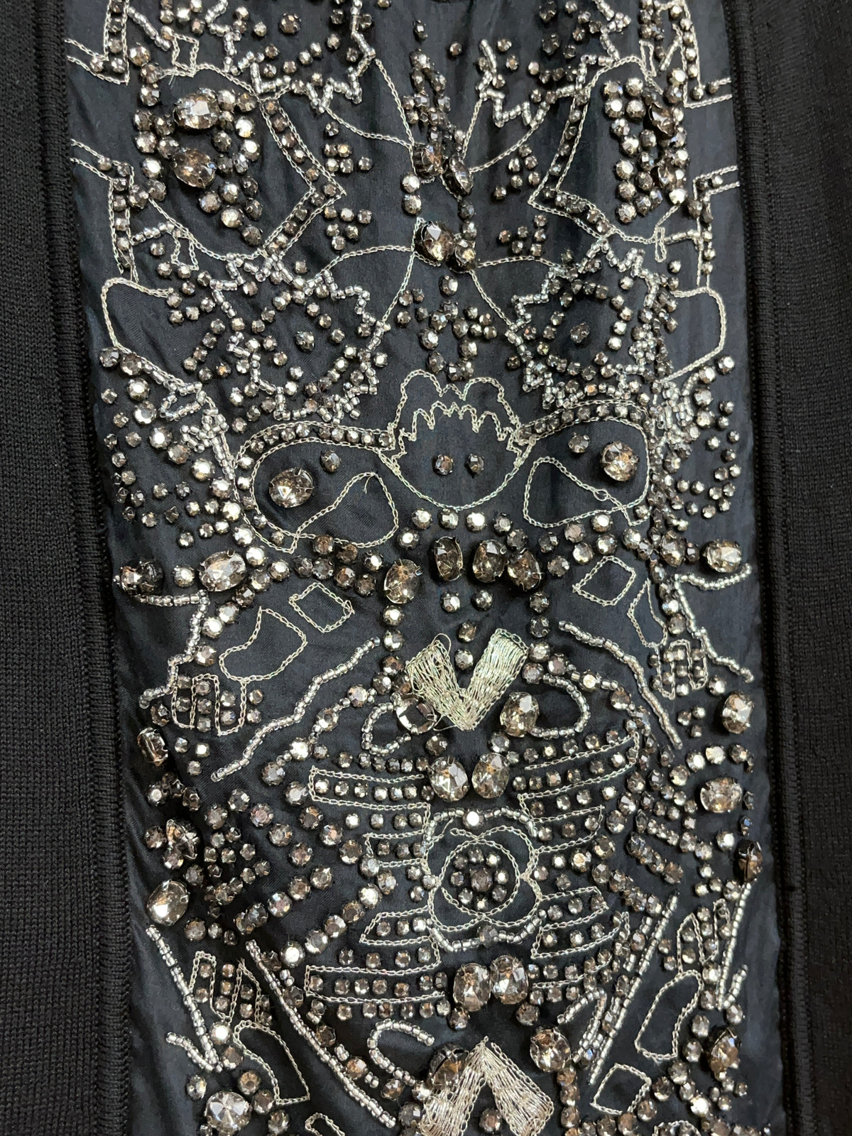 Christian Lacroix Black Beaded Top