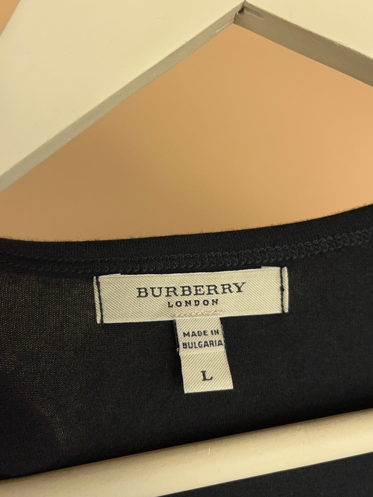 Y2K Burberry Brit black union top with Nova check shoulder panels — Arkive Vintage