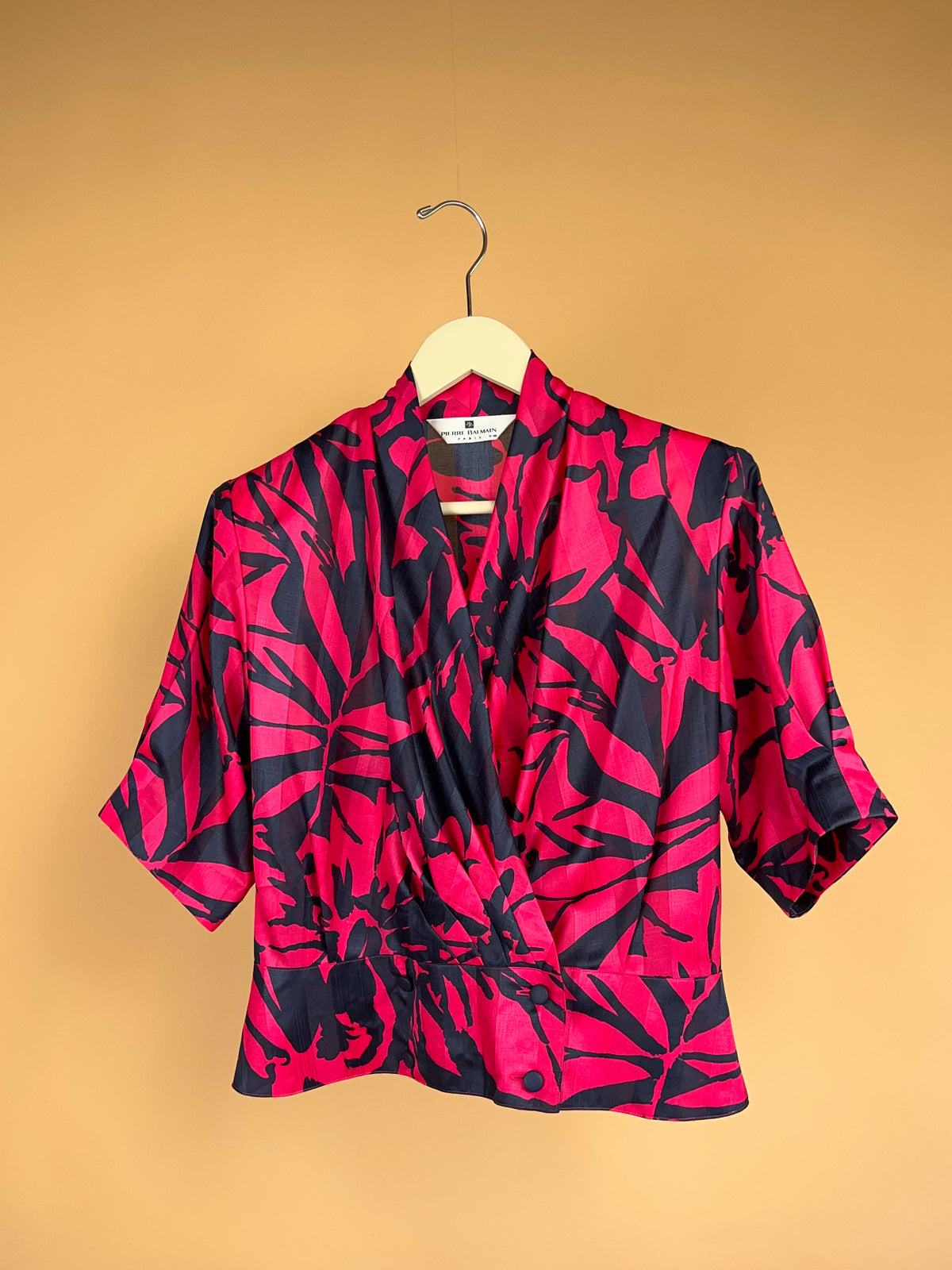1980's Pierre Balmain Abstract Print Blouse - M
