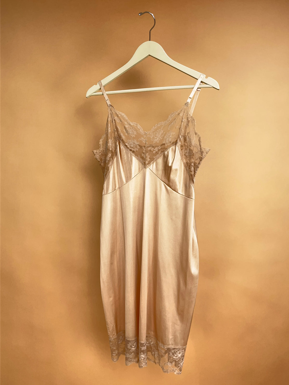 1970's Herson Kickernick Rose Gold Slip Dress size 40