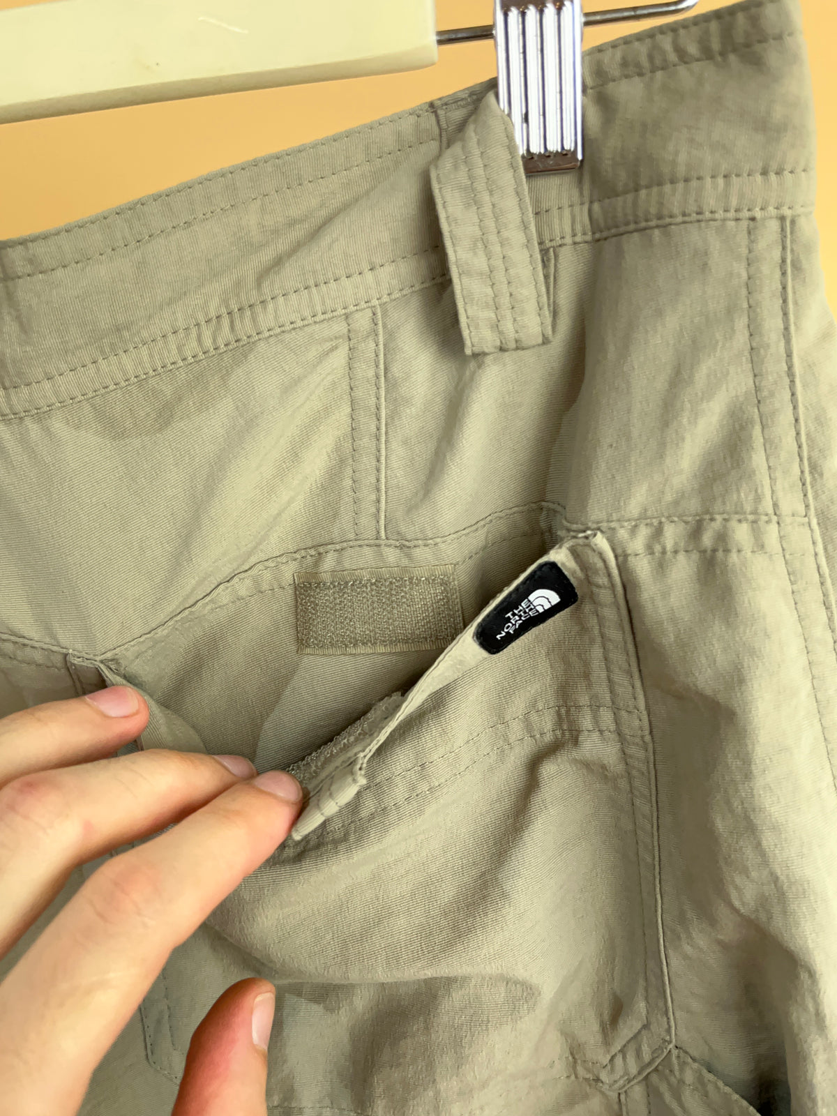 Y2K The North Face taupe nylon hiking pants — Arkive Vintage