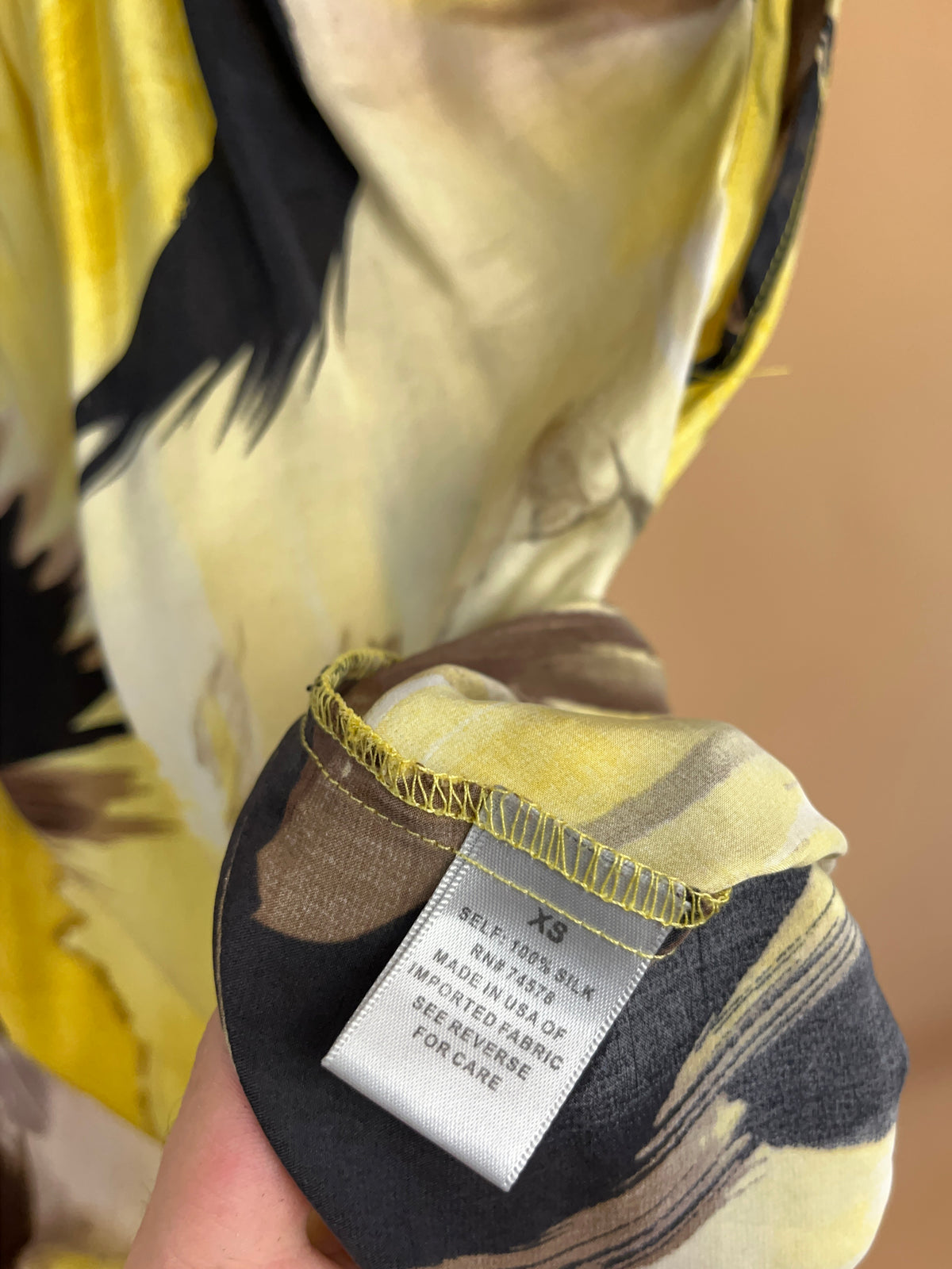 Y2K Butter Yellow Silk Blouse — Arkive Vintage