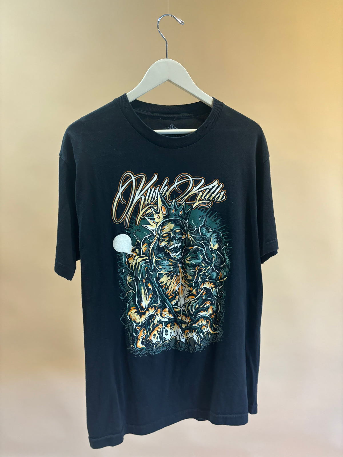 Y2K Graphic Skeleton Print T-shirt - M