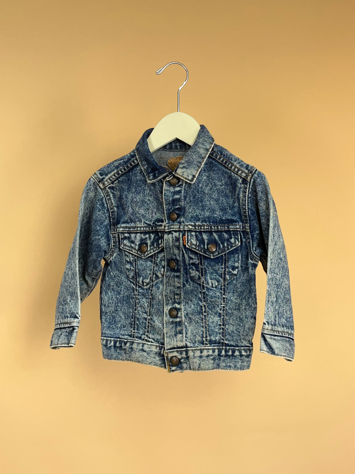 1980s Little Levi's Acid Wash Denim Jacket - 4Y
