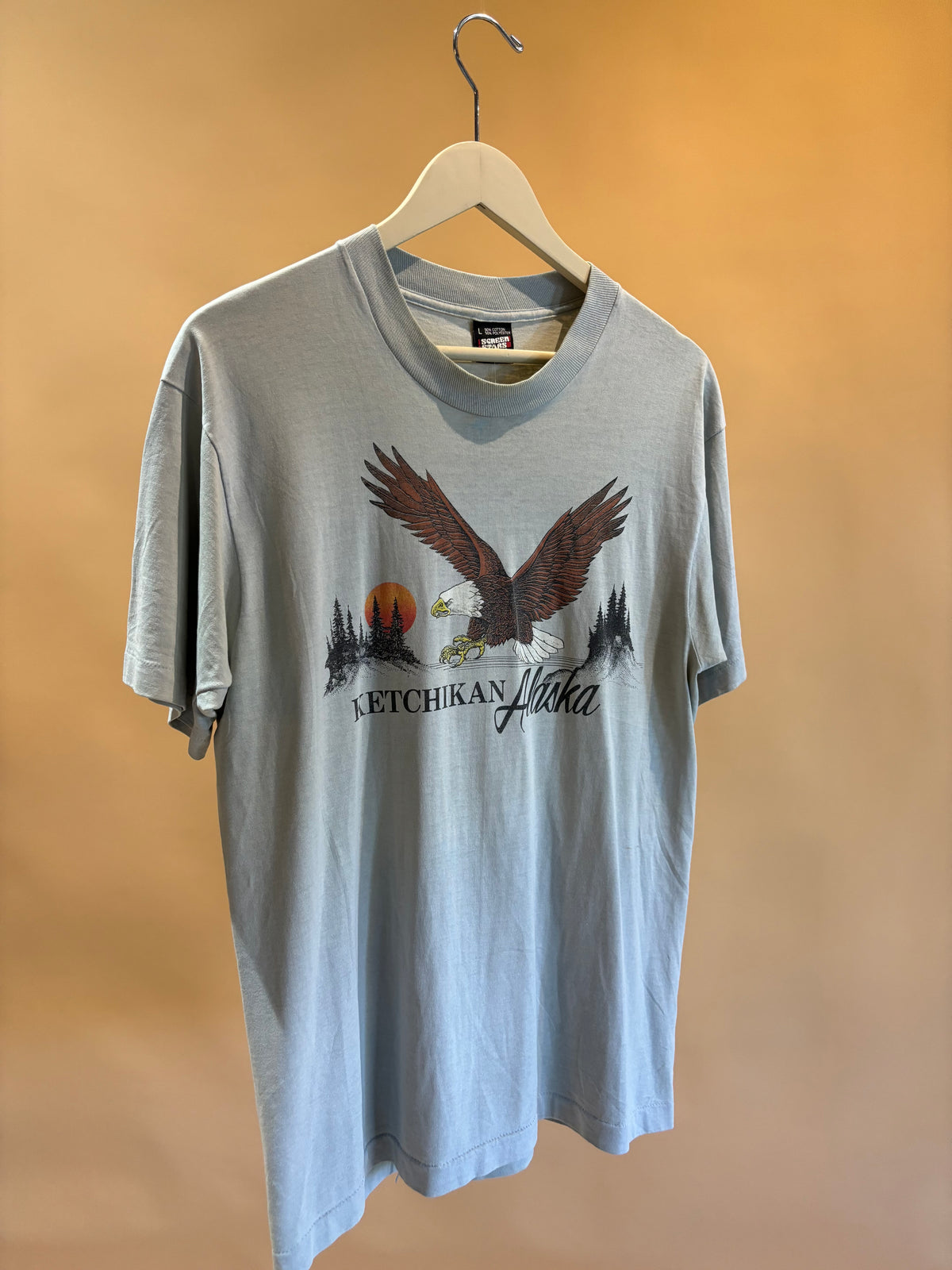 1980s "Ketchikan Alaska" Eagle Graphic T-shirt - L