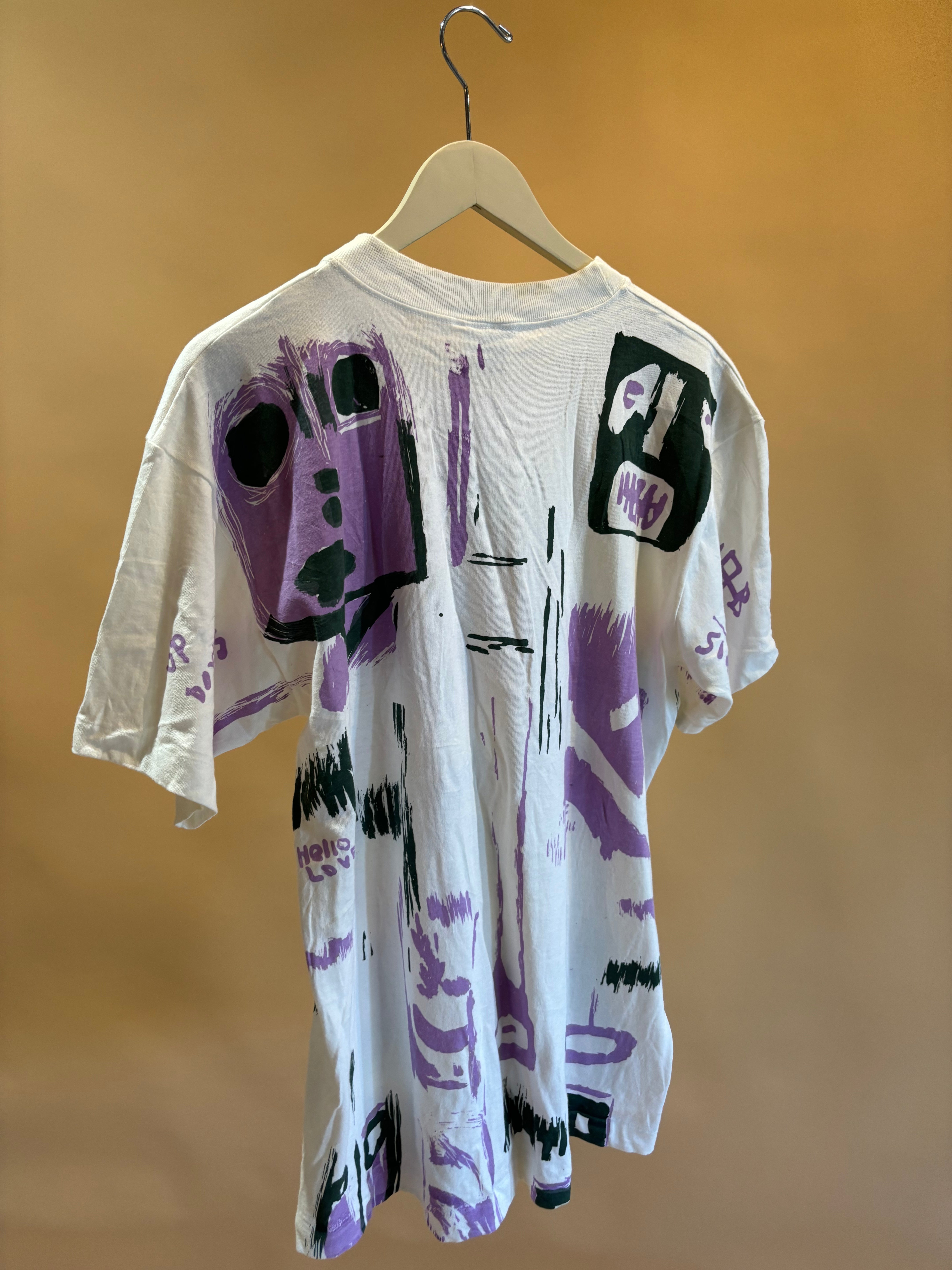 Rare 1990s Basquiat graphic Miles Davis T-Shirt - L