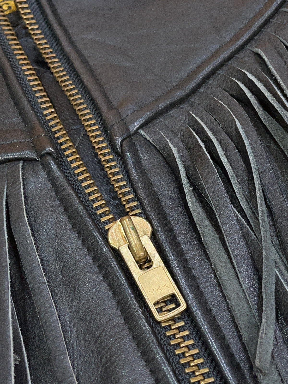 1990's Ultimate Creation by PLG Fringe Leather Biker Jacket - S