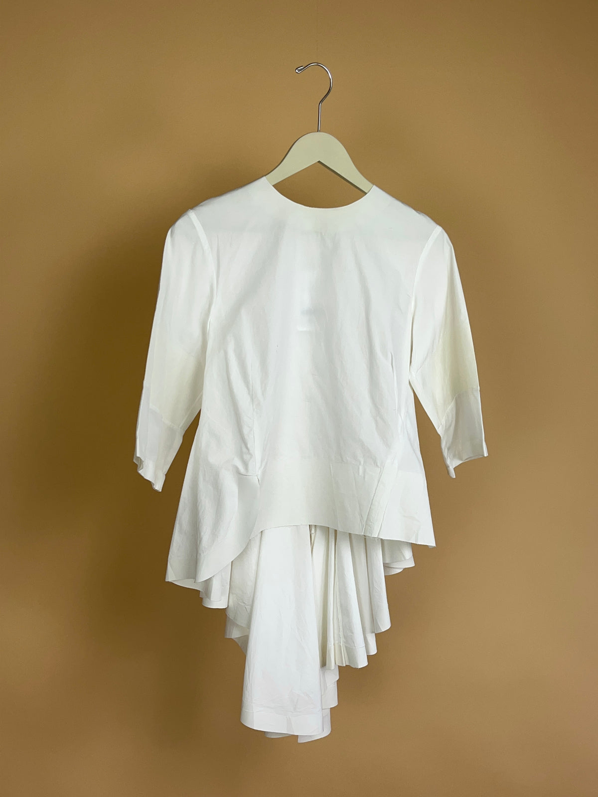 1990s Celine Crisp Tux Style Tunic Blouse