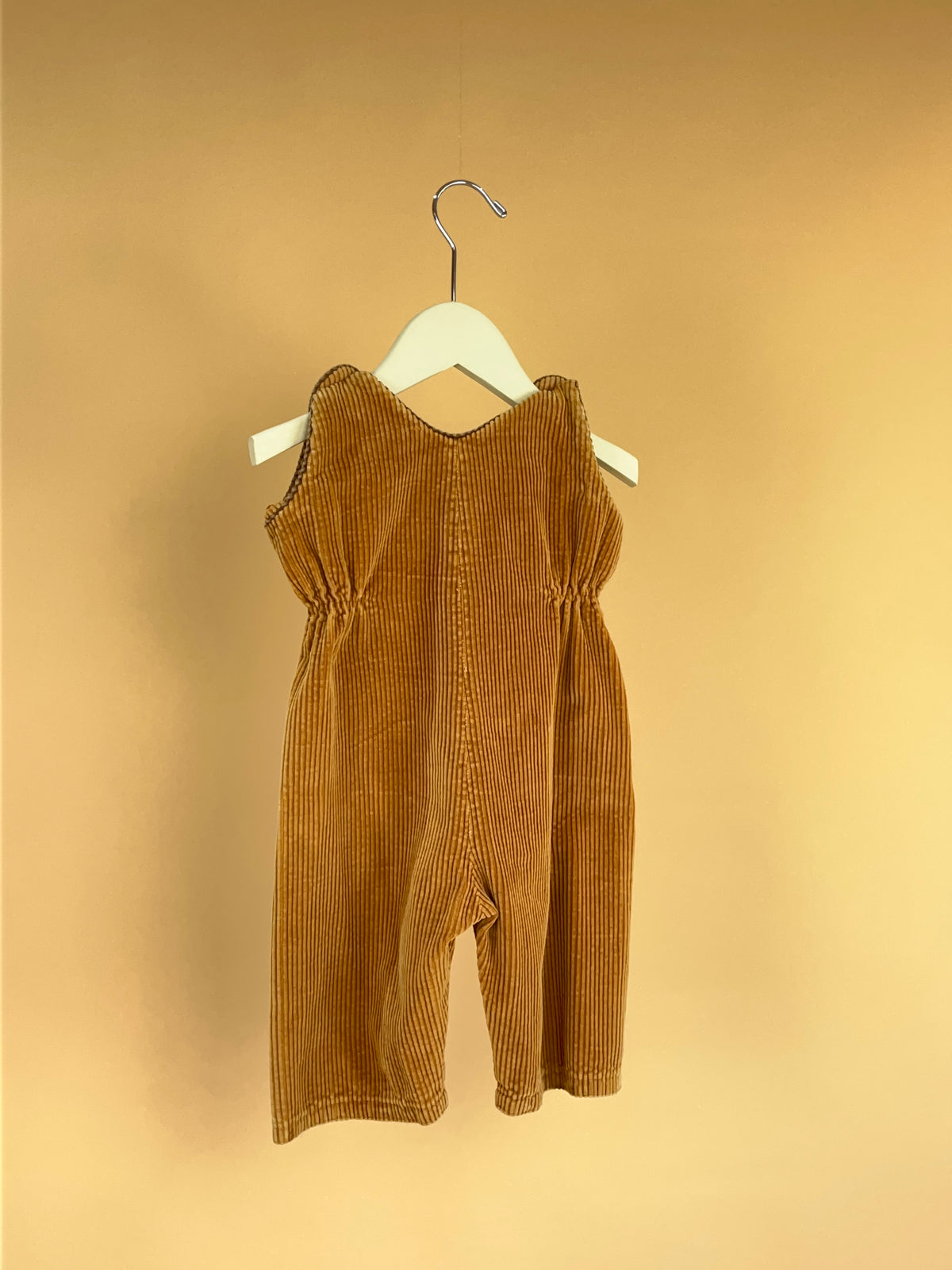 1970s Antelope Tan Corduroy Long Dungarees - 6-12M