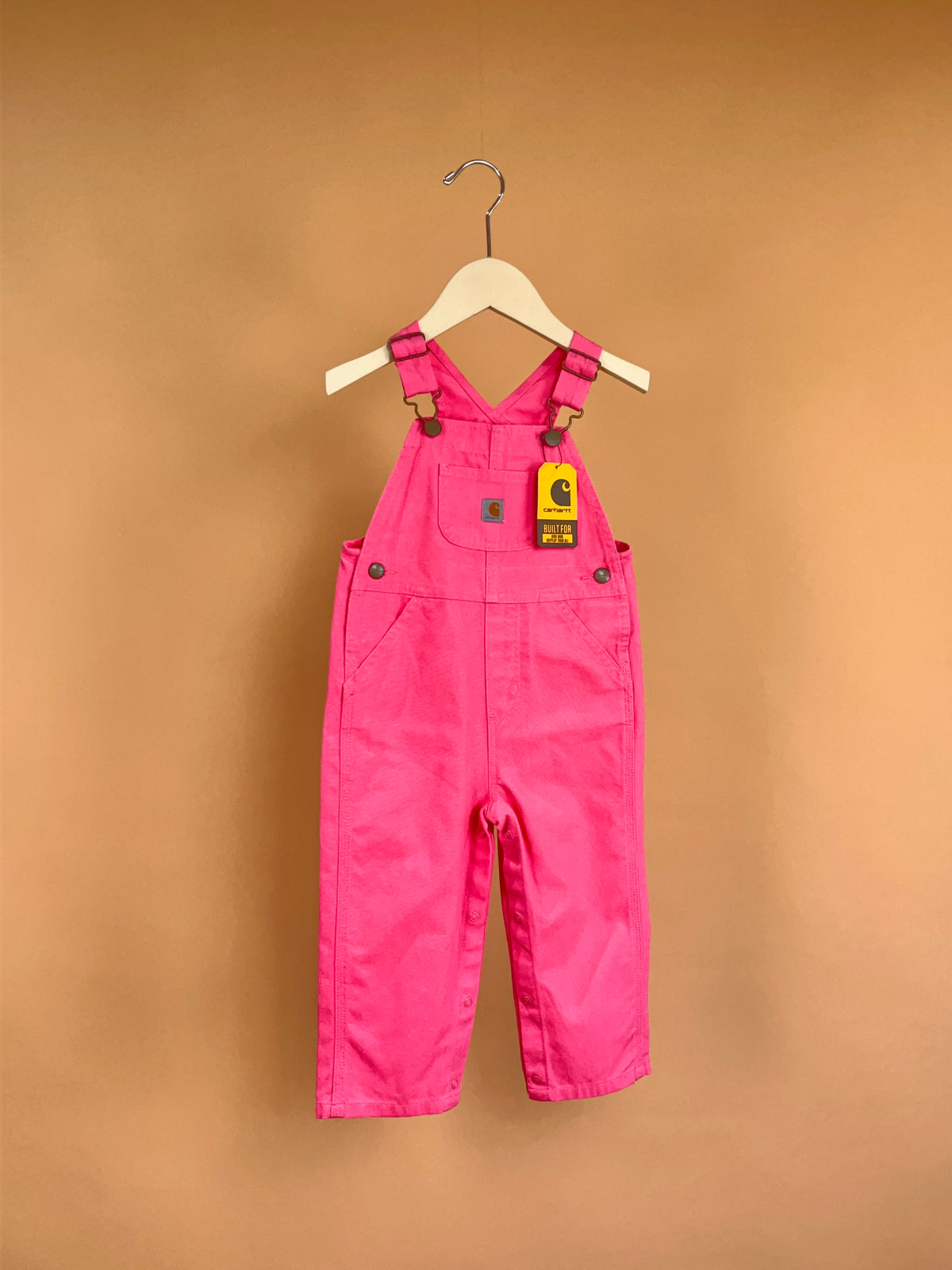 Neon Pink Carhartt Dungarees -2Y