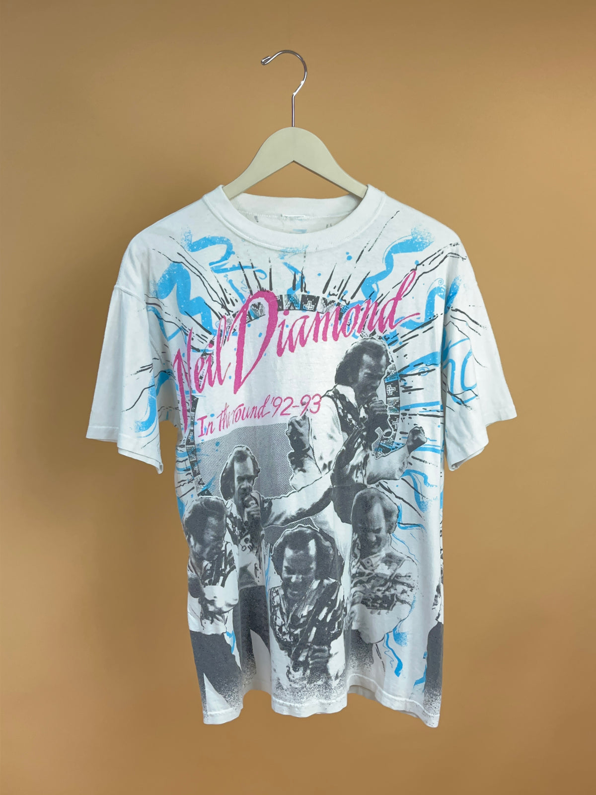 1990s Neil Diamond "In The Round 92-93" Graphic Band T-Shirt - S