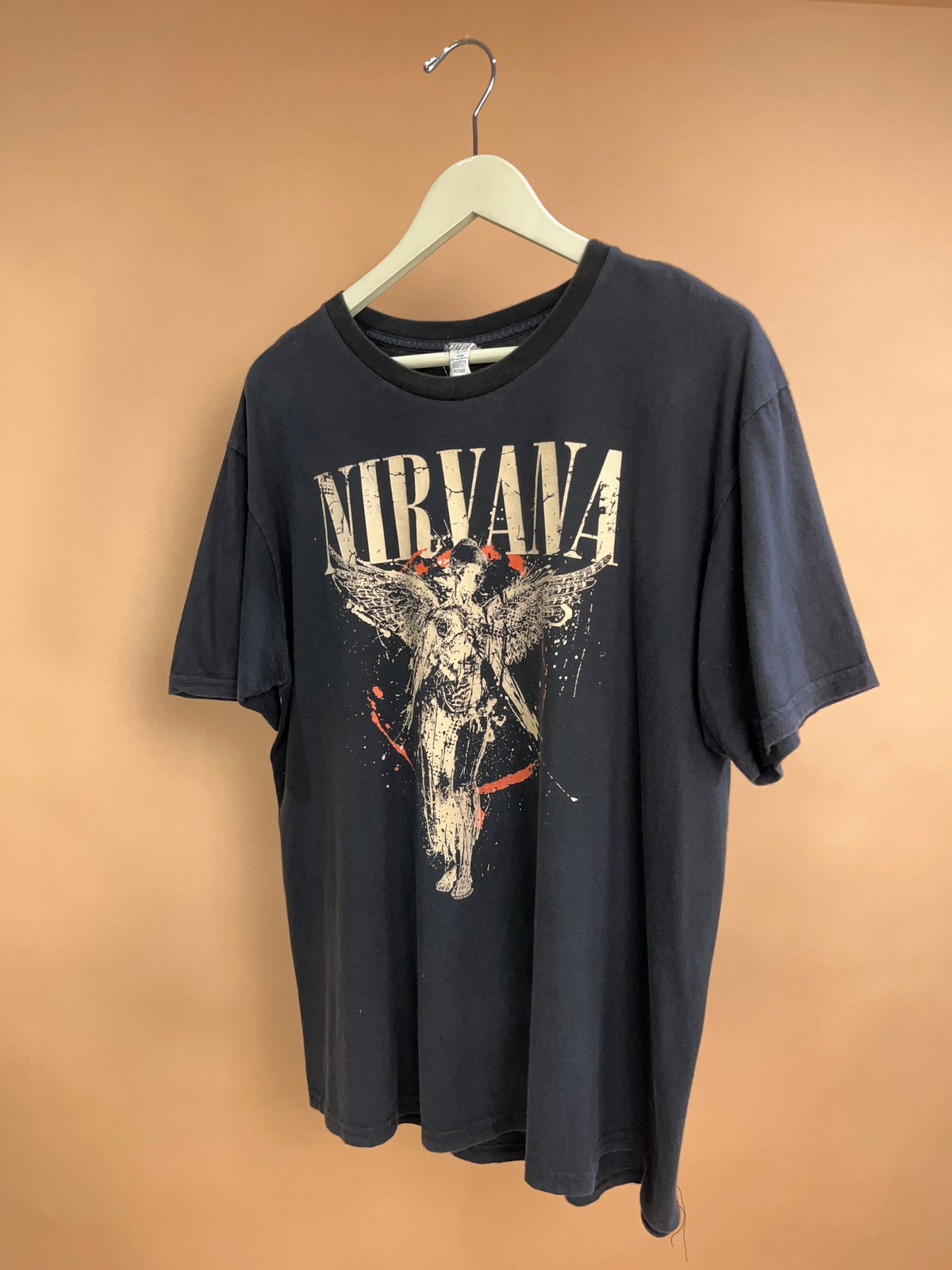 Nirvana In Utero Faded Black Graphic Band Tee - S