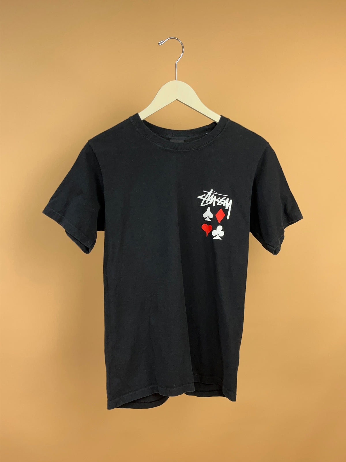 Y2K Stussy Full Deck Graphic T-Shirt - S