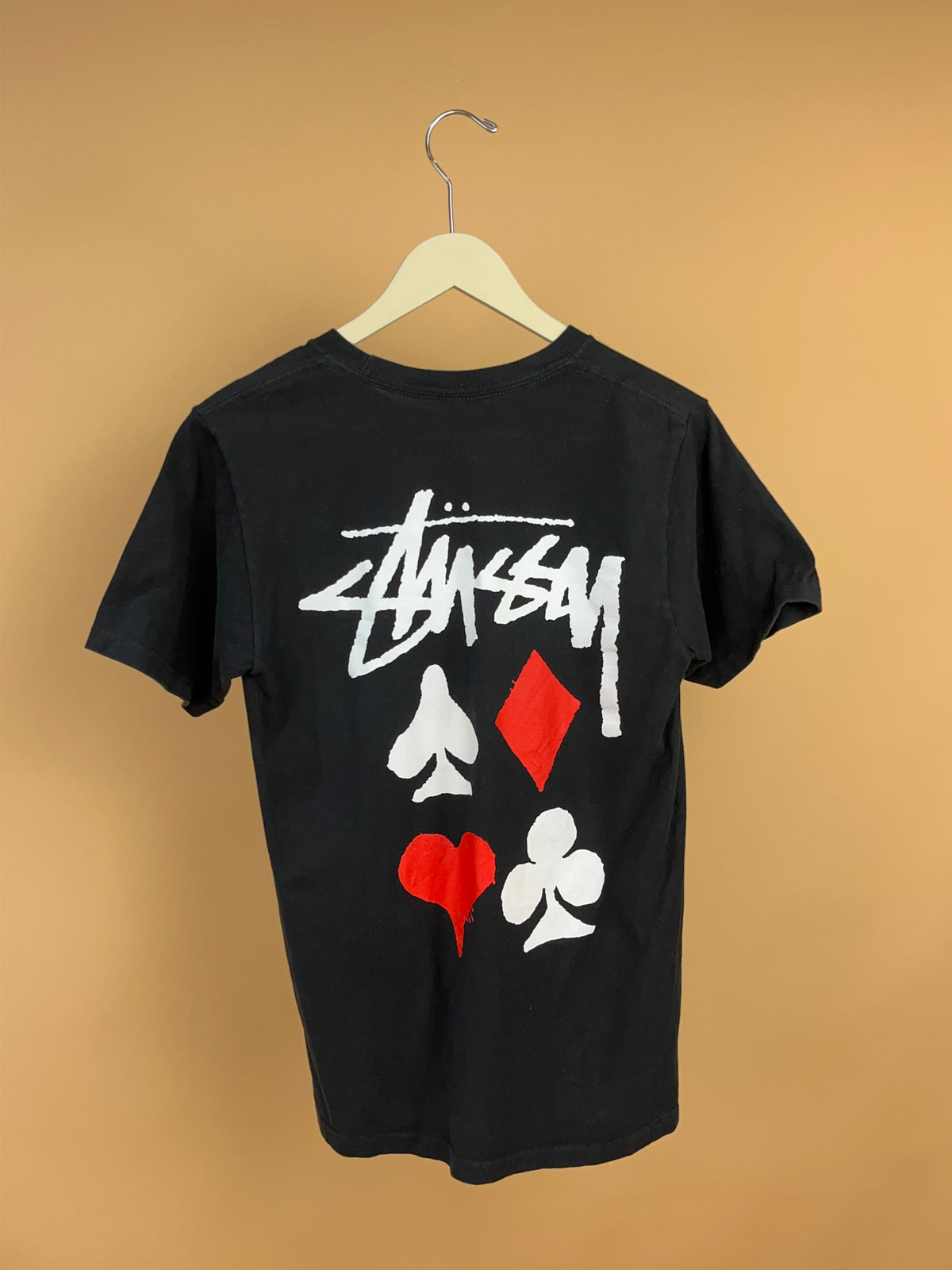 Y2K Stussy Full Deck Graphic T-Shirt - S