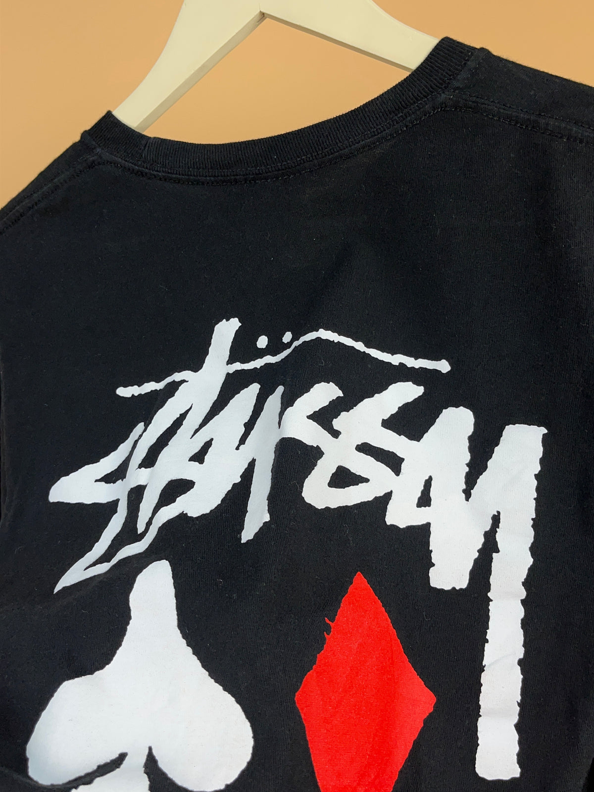 Y2K Stussy Full Deck Graphic T-Shirt - S