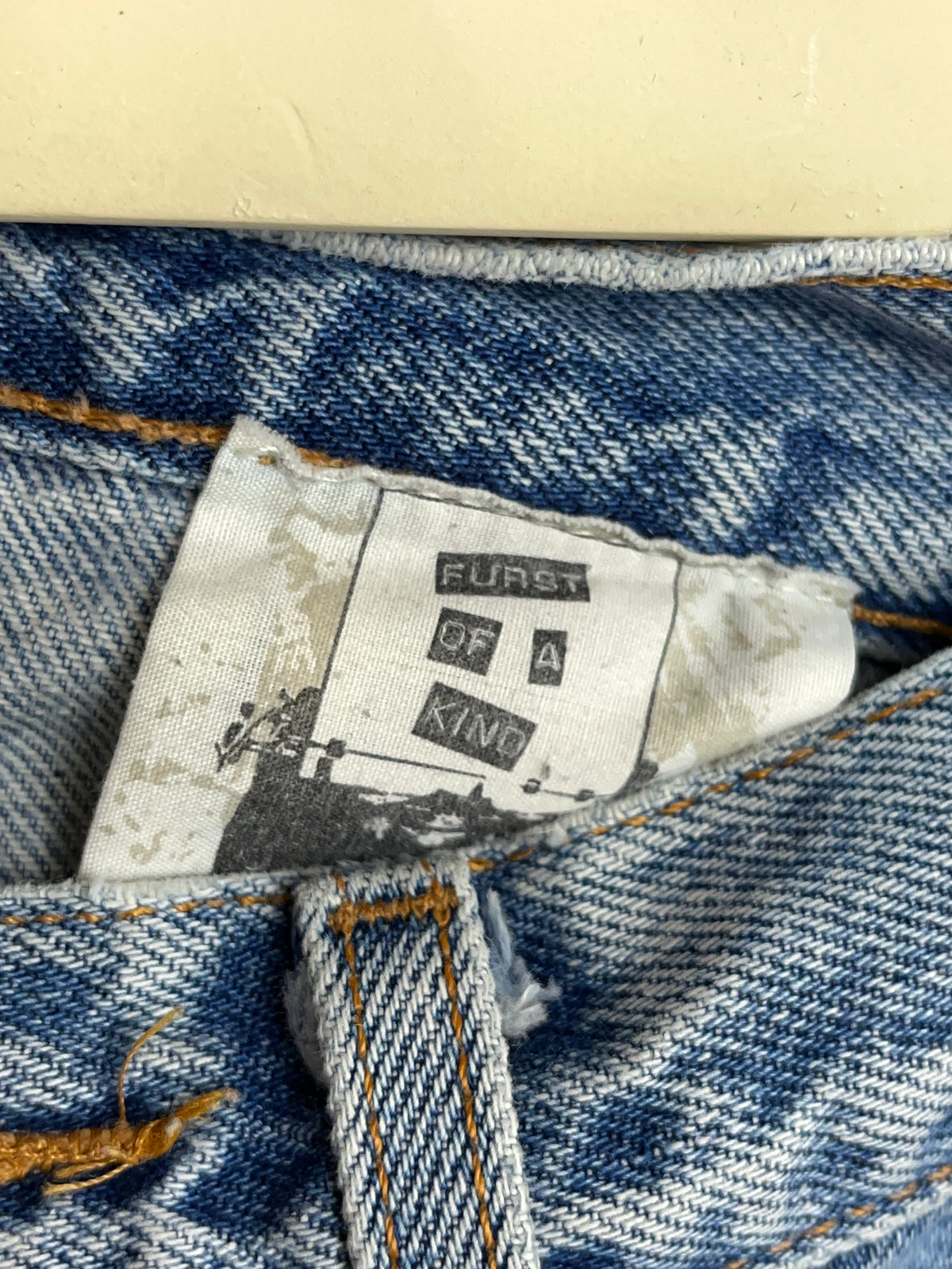 Y2K FURST OF A KIND Reworked Levi's 505 Distressed Denim Shorts