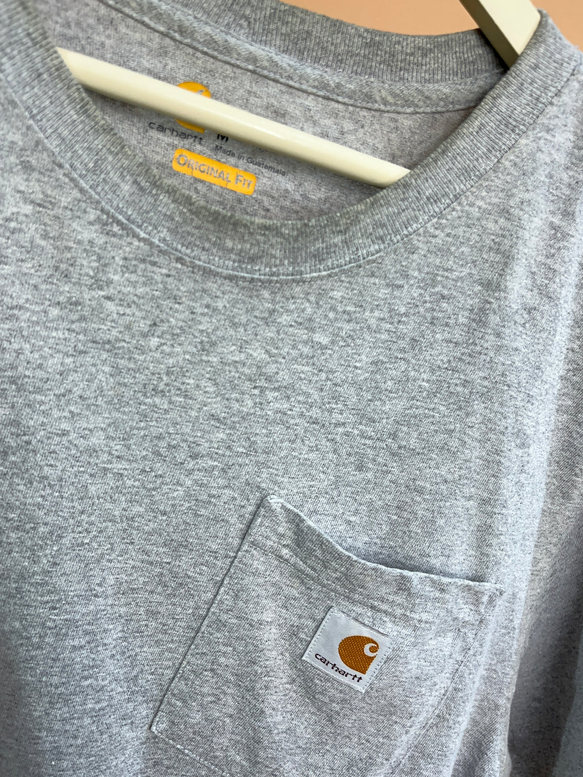 Carhartt Grey Marl Original Fit Pocket Tee - L
