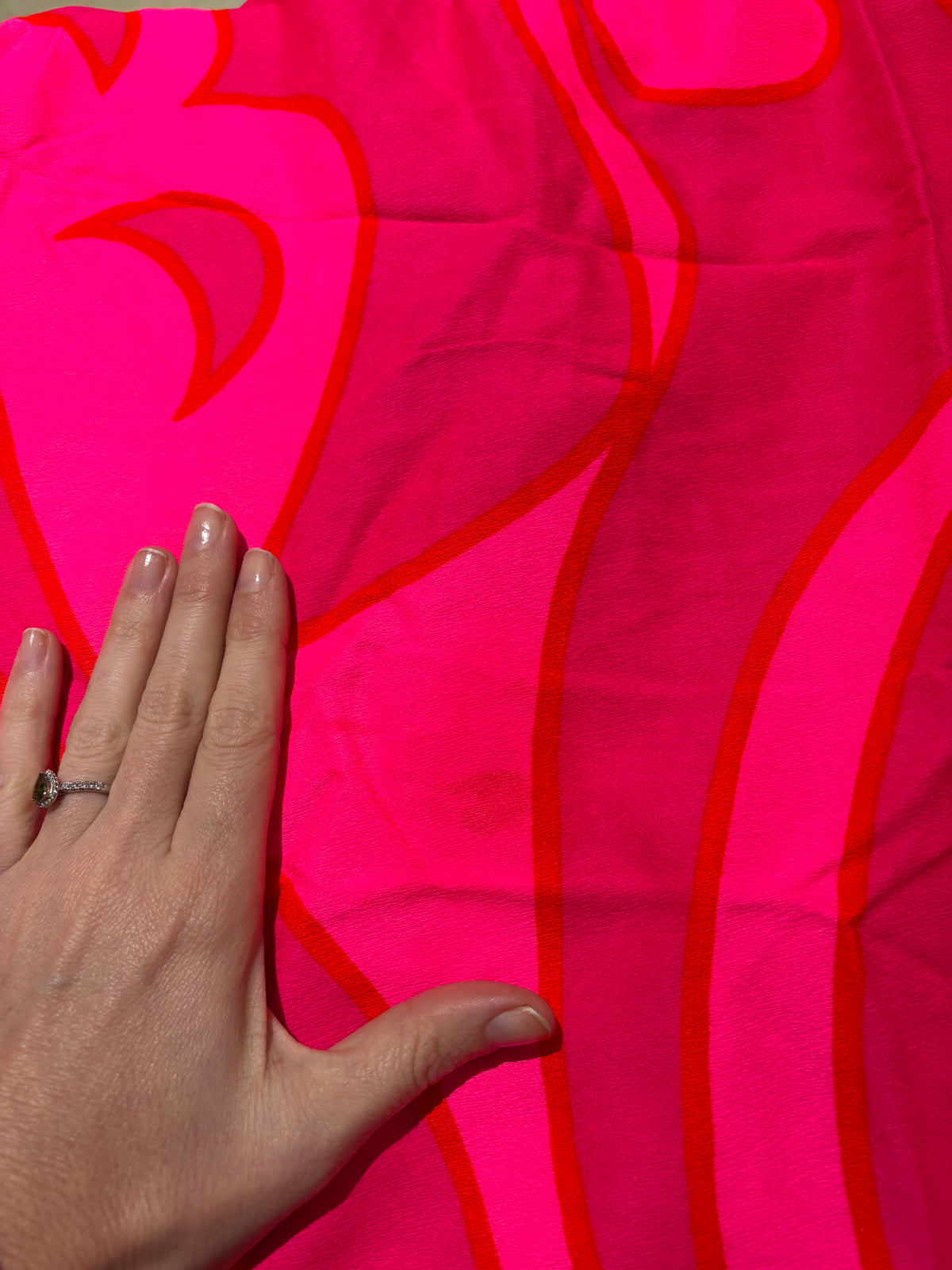 1970s Neon Pink & Fuchsia Muumuu Dress - 10