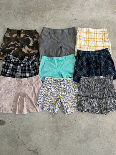 Wholesale Vintage Y2K Skirt & Short Bundle (9 pieces)