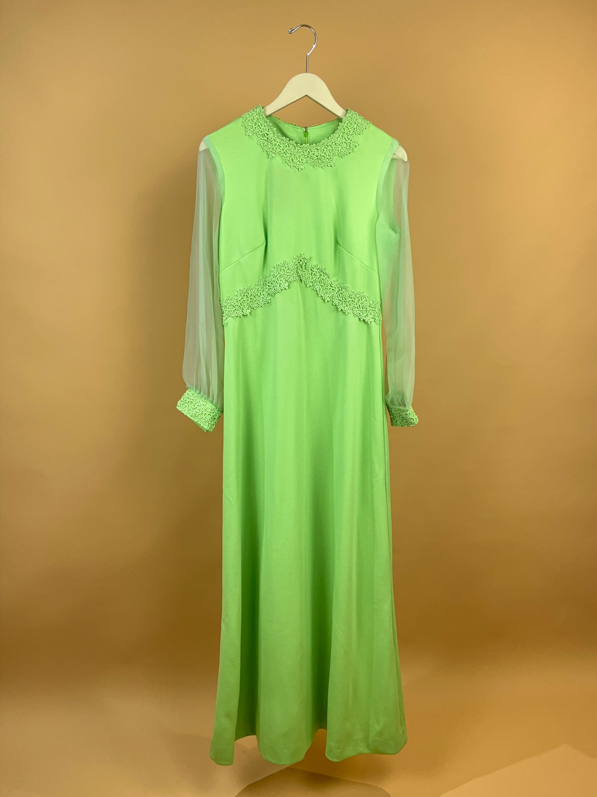 1960s Mint Green Ward Maxi Dress - 12