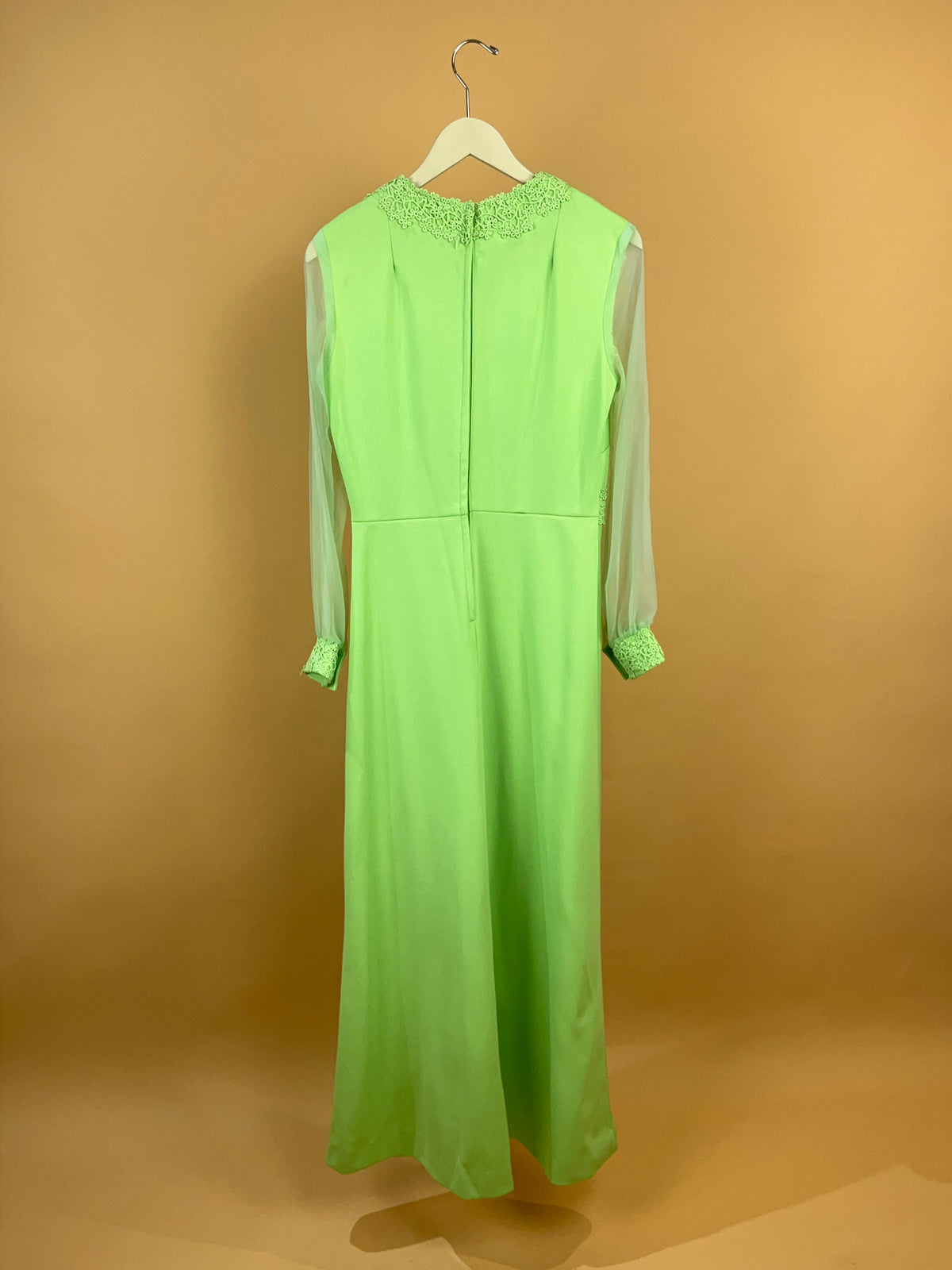 1960s Mint Green Ward Maxi Dress - 12
