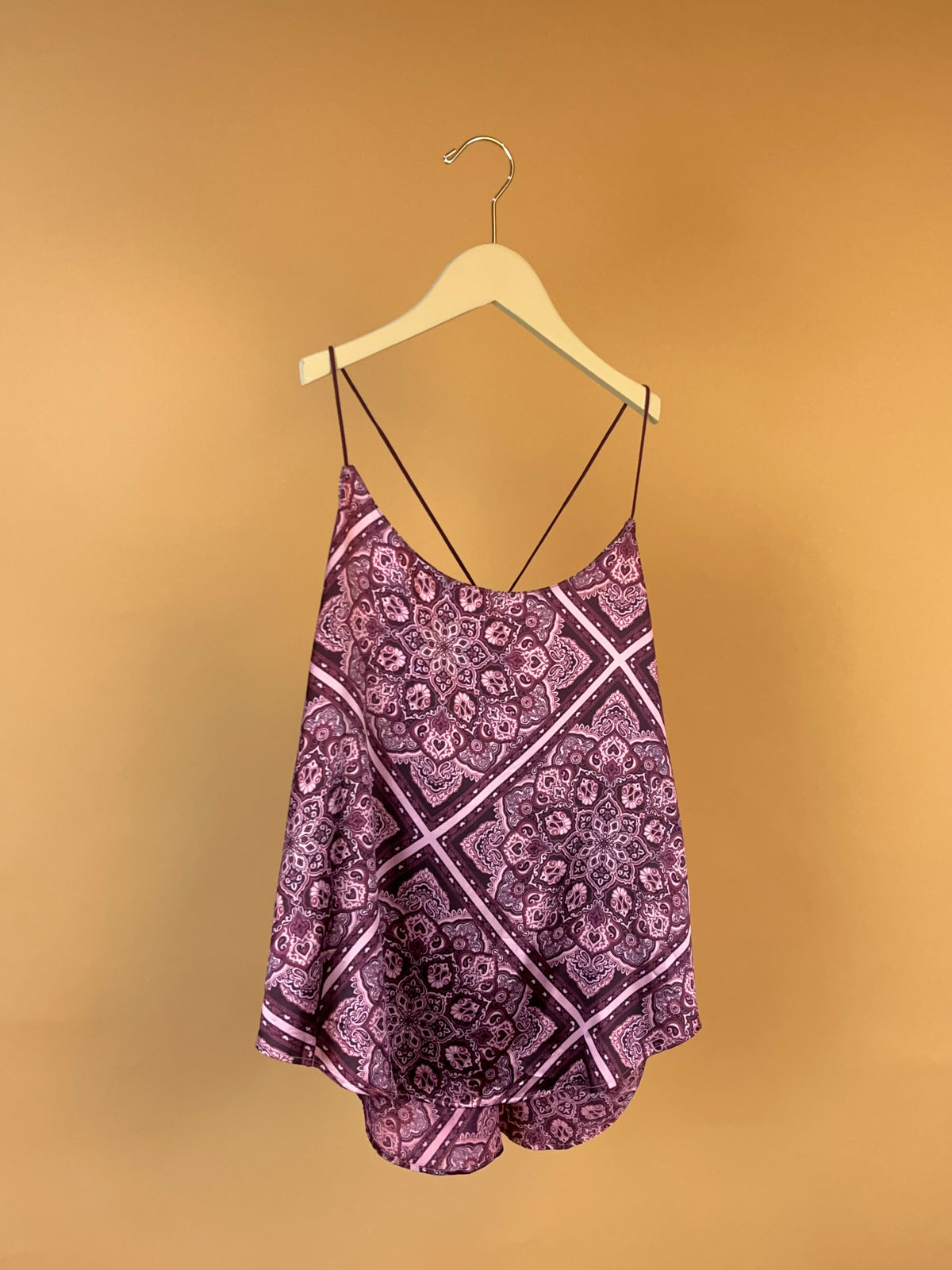 Victorias Secret Deep Plum Paisley Cami