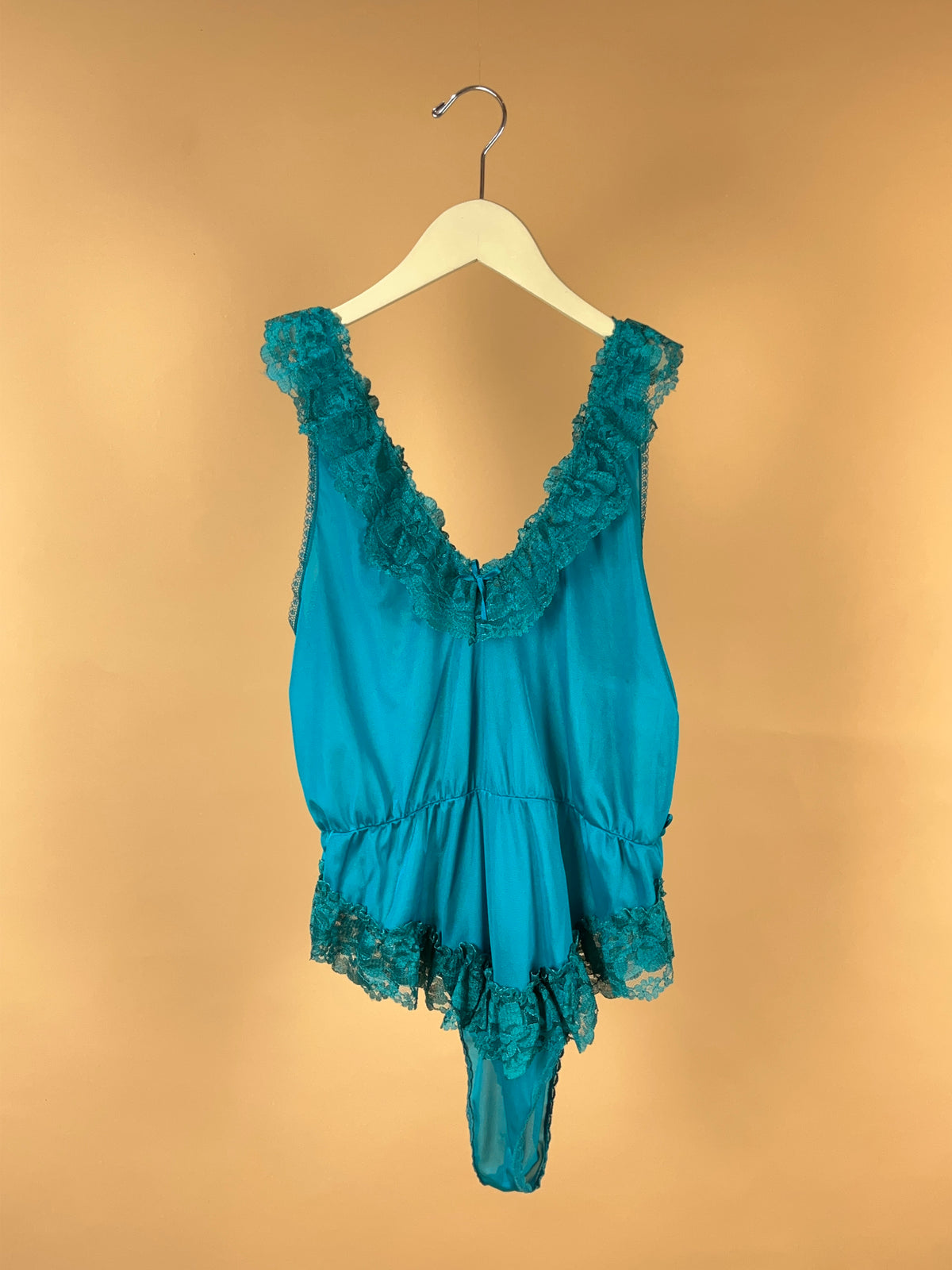 Alana Gale Deadstock Turquoise Lace Teddy
