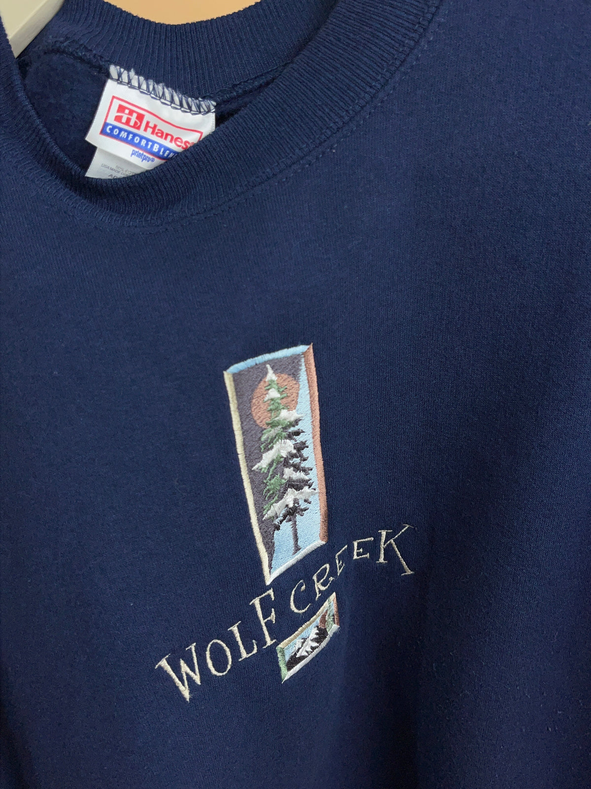 1990s Hanes Wolf Creek Graphic Sweatshirt - L