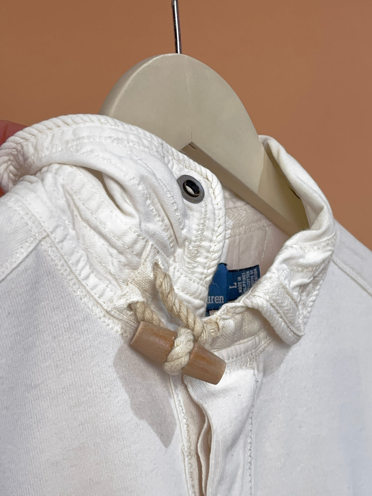 Y2K Ralph Lauren white cotton polo shirt with oversized Big Pony embroidery — Arkive Vintage