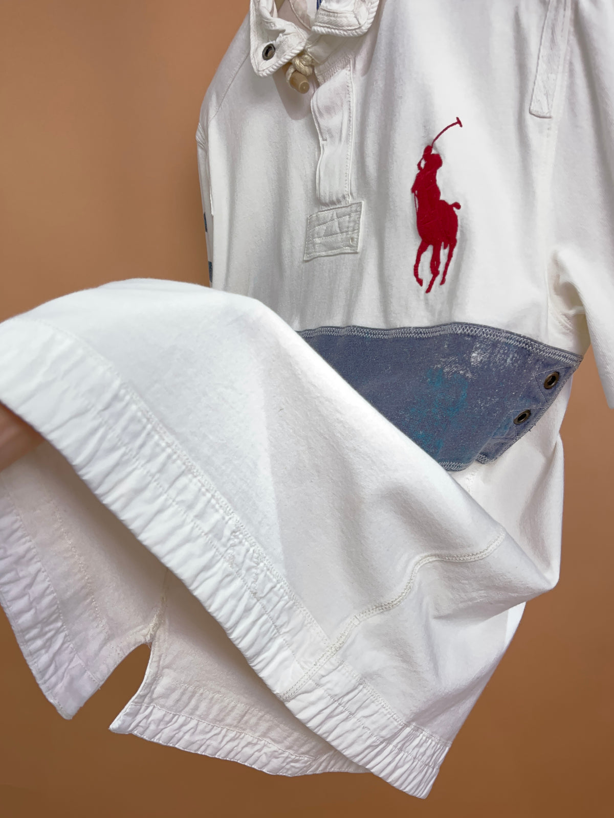Y2k Ralph Lauren Custom Fit White Polo Shirt - L