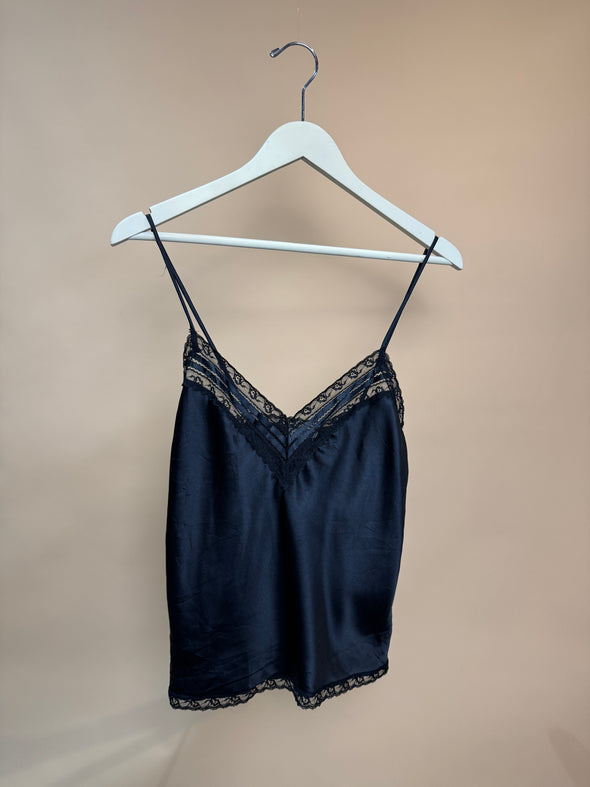 1980's 'Christian Dior' Satin & Lace Cami