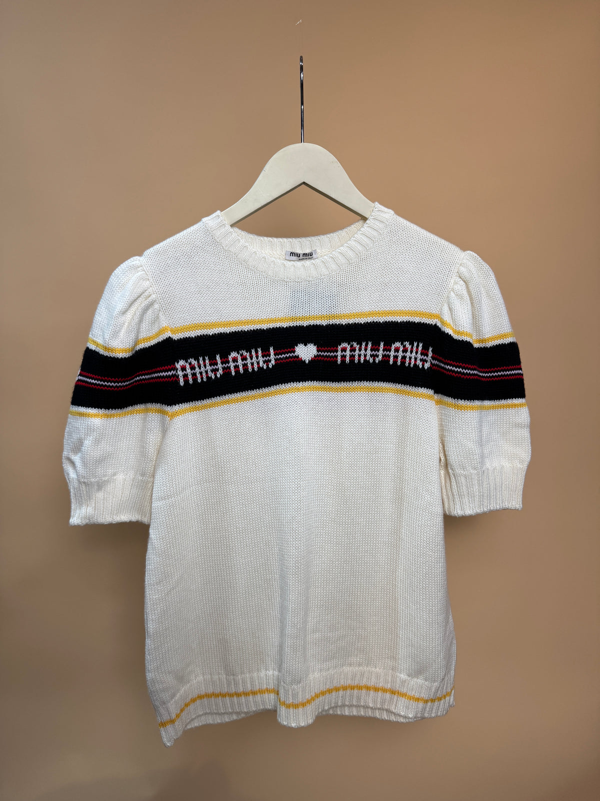 Miu Miu Made in Italy Pure Wool Instarsia Sweater