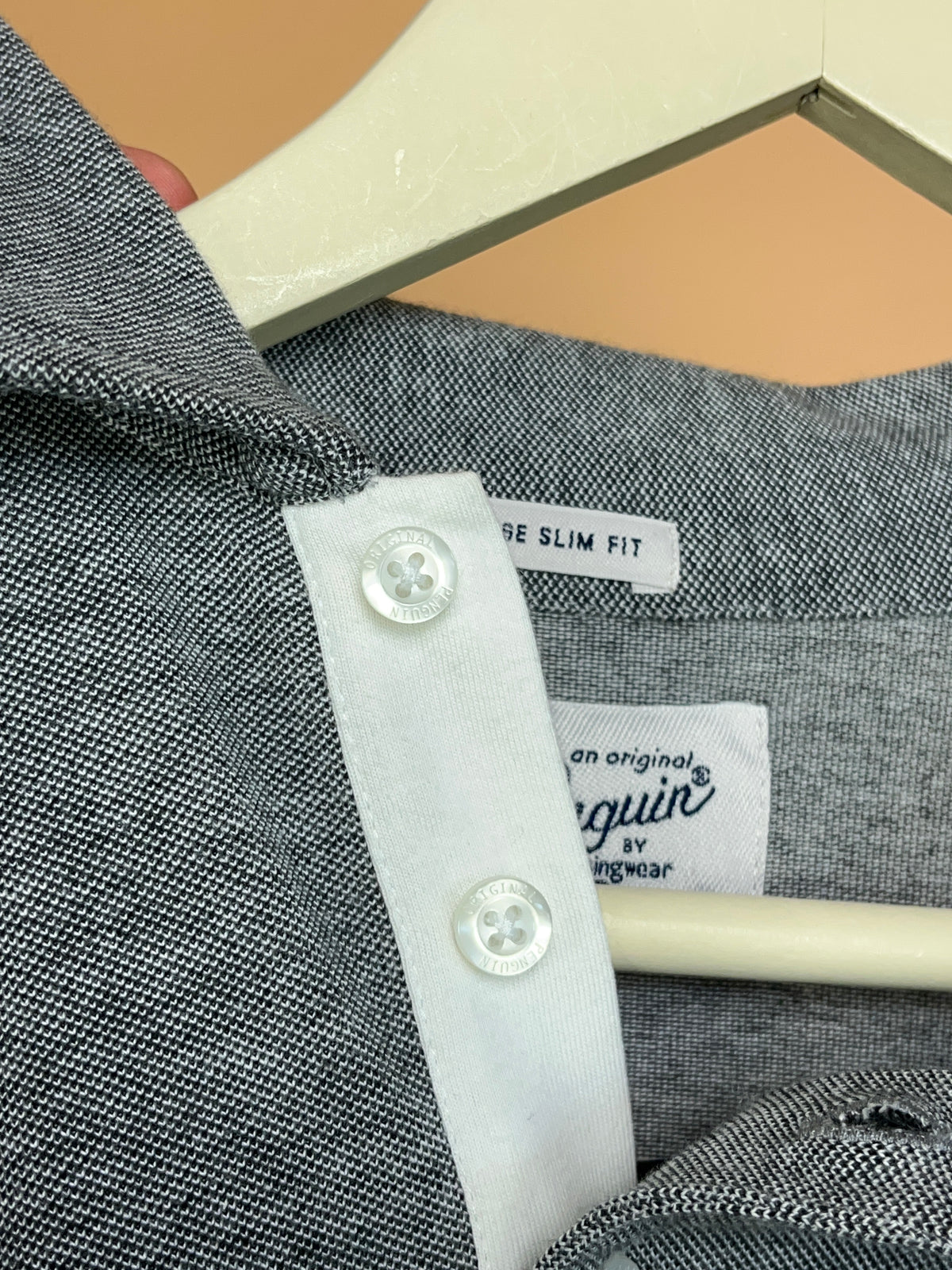 Penguin By Munsingwear Marle Grey Polo Shirt - L