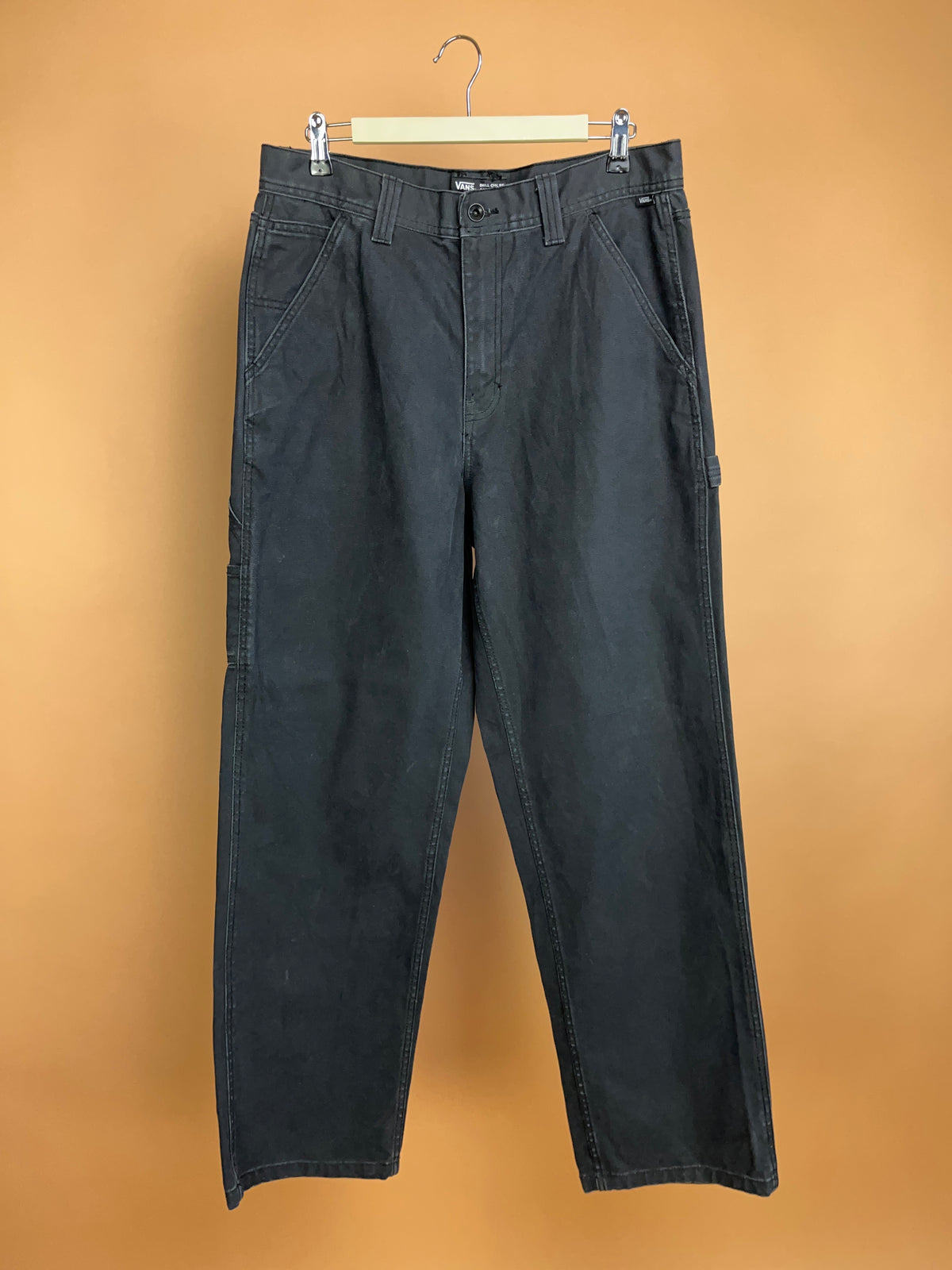 Vans Drill Chore Carpenter Black Wide Leg Carpenter Jeans - 32"