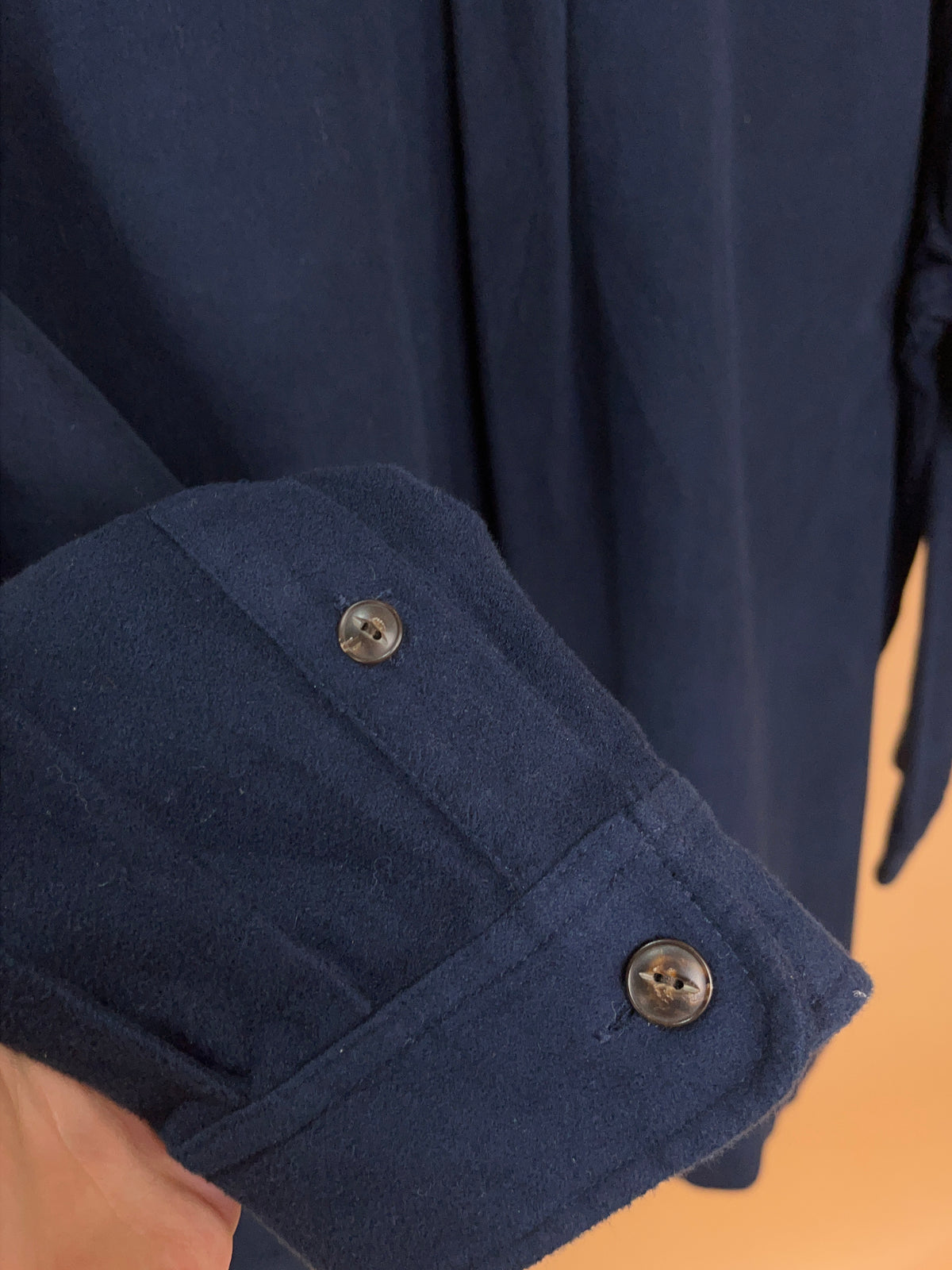 Ralph Lauren Navy Blue Suede Zip up Jacket - L