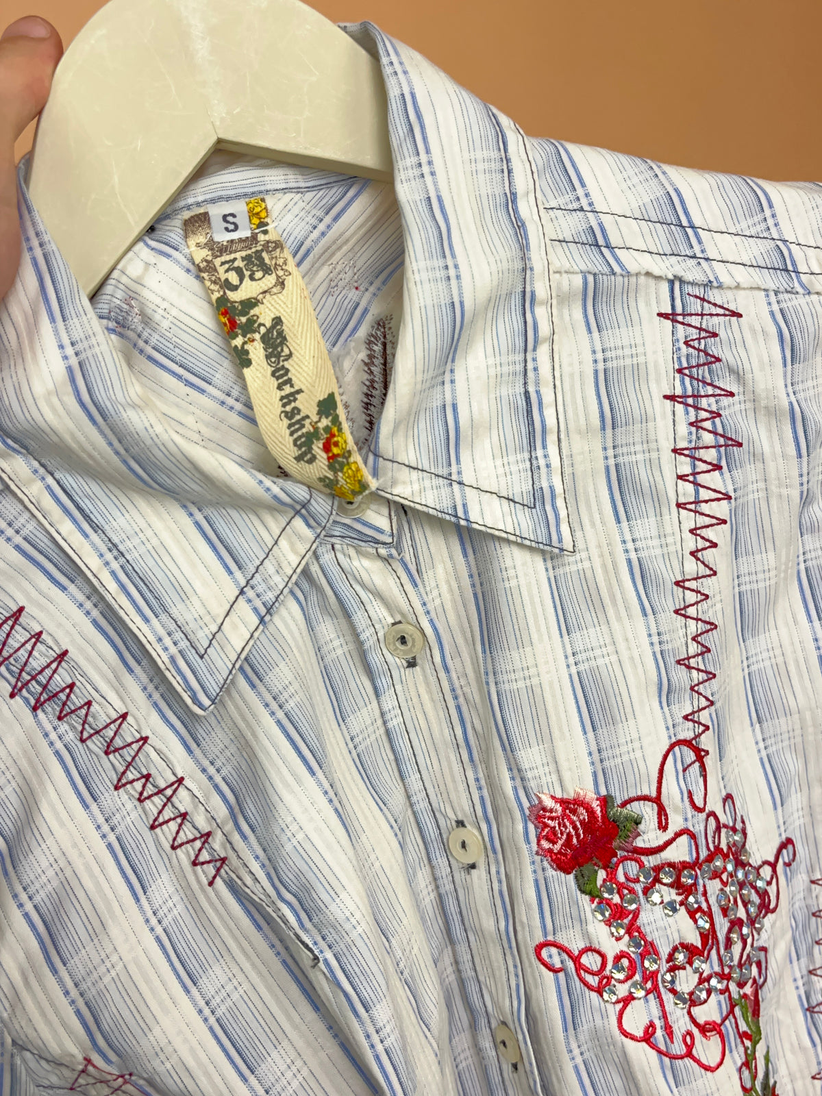 Johnny Was "Workshop" Floral Embroidered Shirt - S