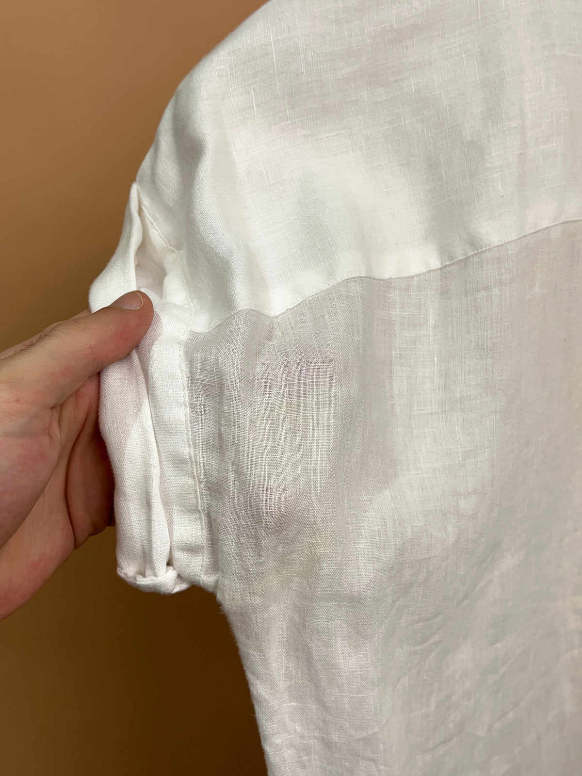 Y2K Ralph Lauren White Pure Linen Blouse - 10