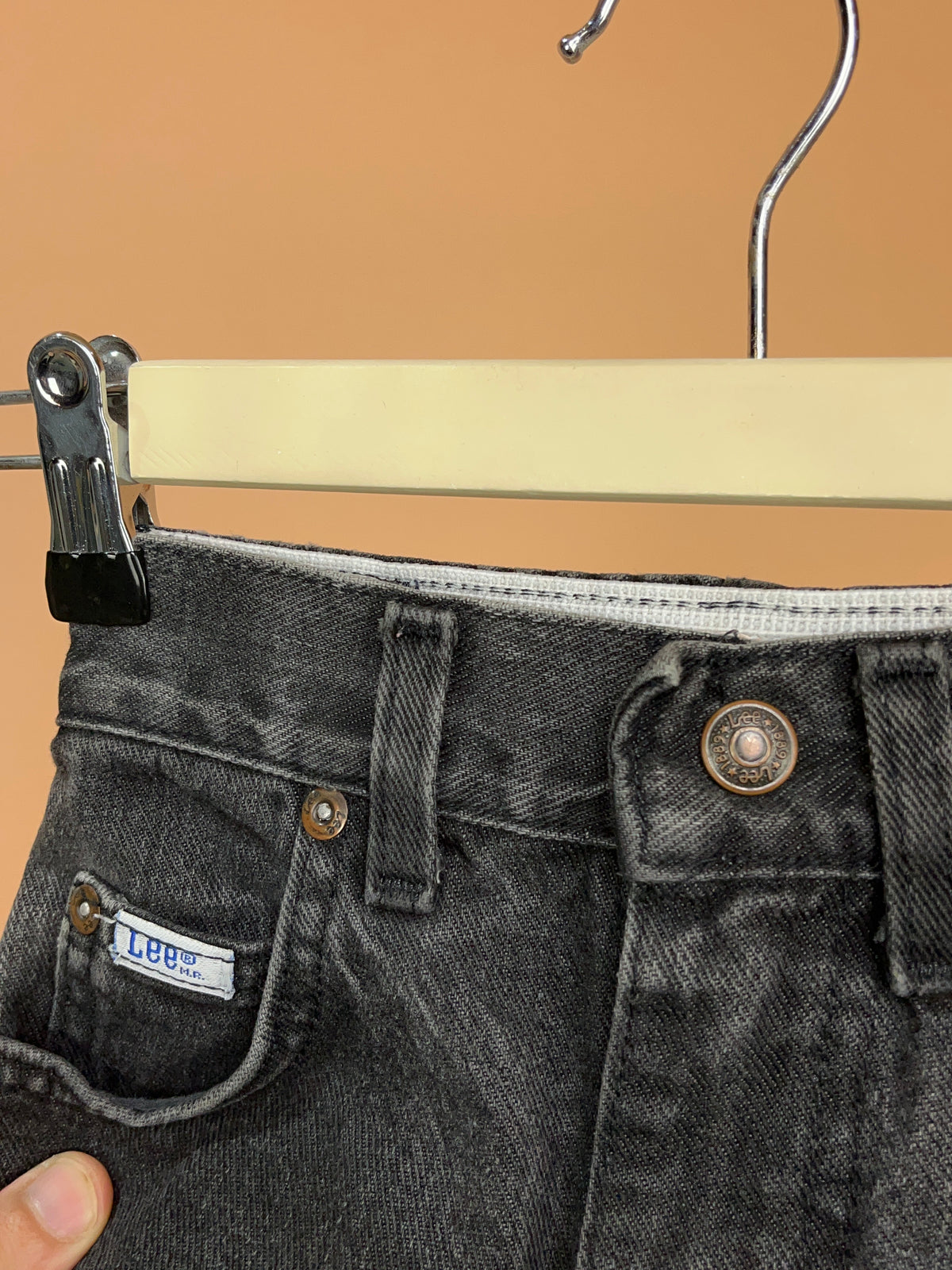 1990s Lee Black Denim Shorts - 3Y