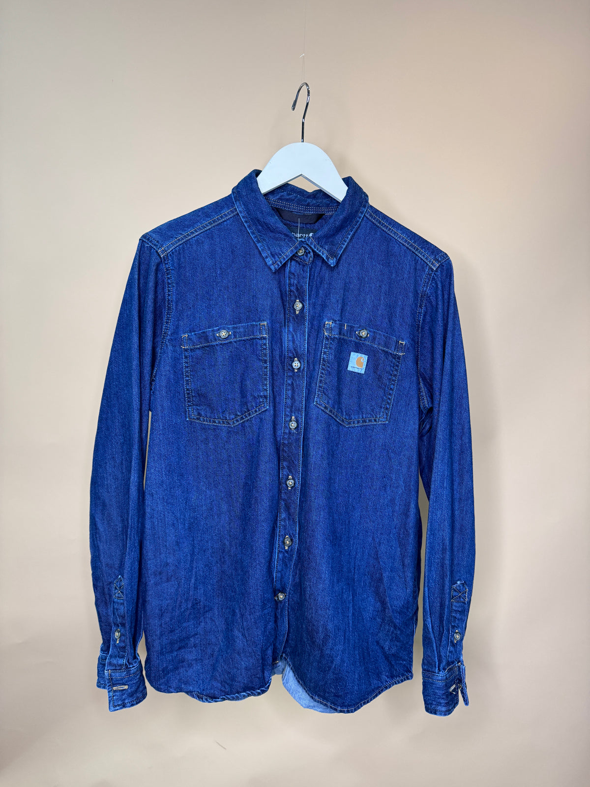 Carhartt Denim Long Sleeve Button-Up Shirt - L