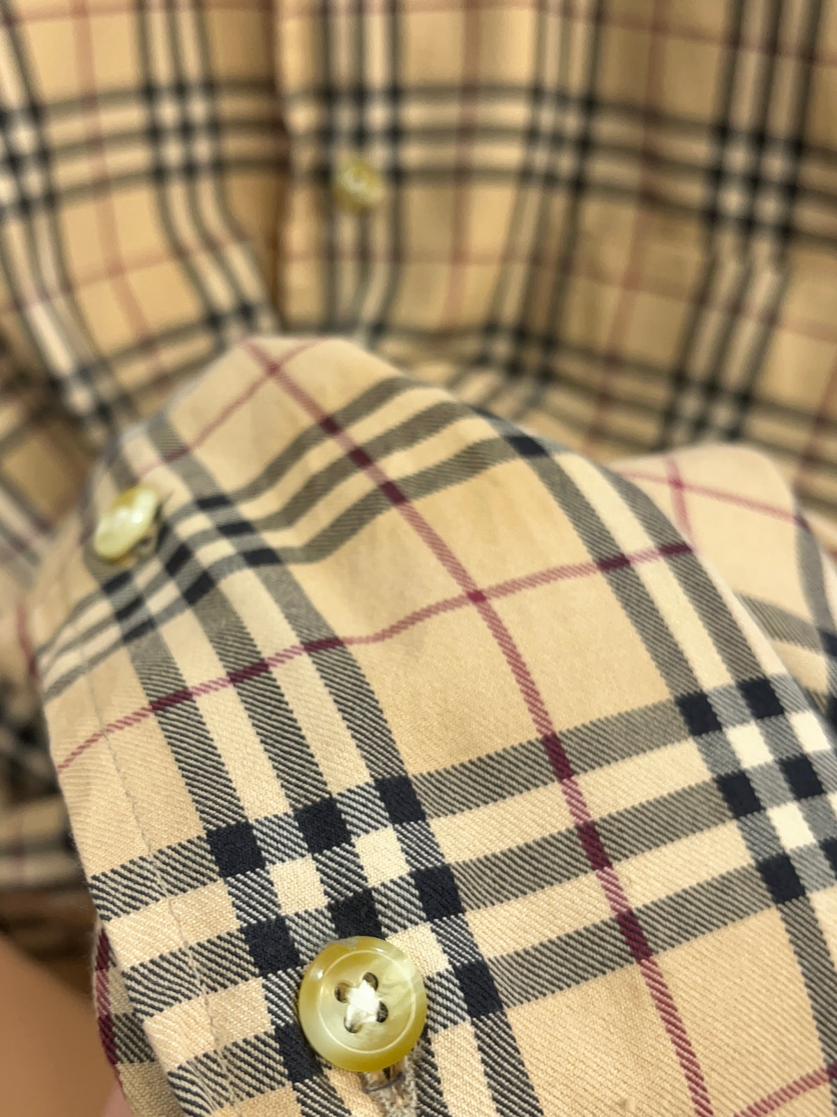Y2k Burberry London Made In USA Nova Check Shirt - L
