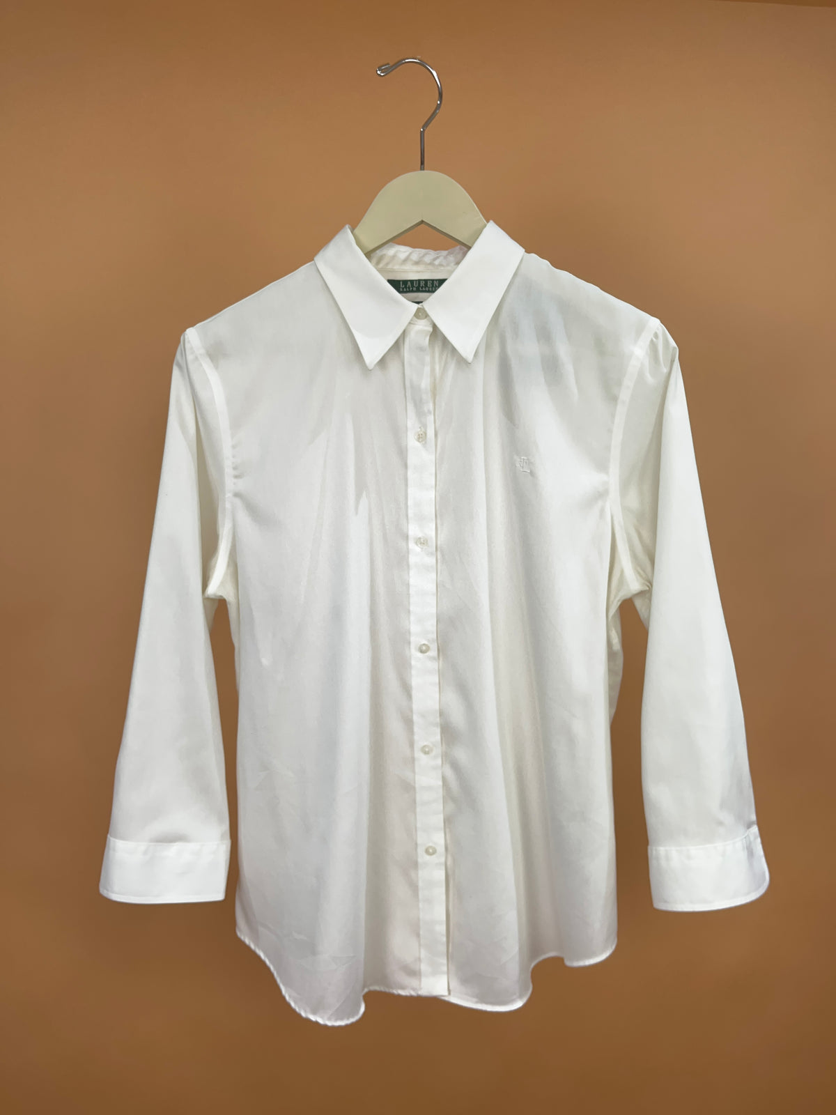 Y2k 'Lauren' Ralph Lauren Open Sleeve White Blouse - L