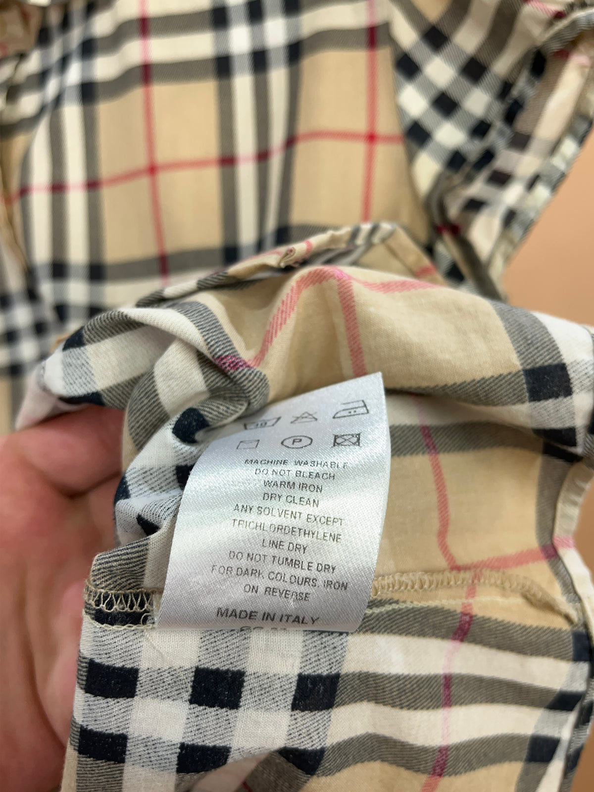 Y2k Burberry London Nova Check Cap Sleeve Blouse - L