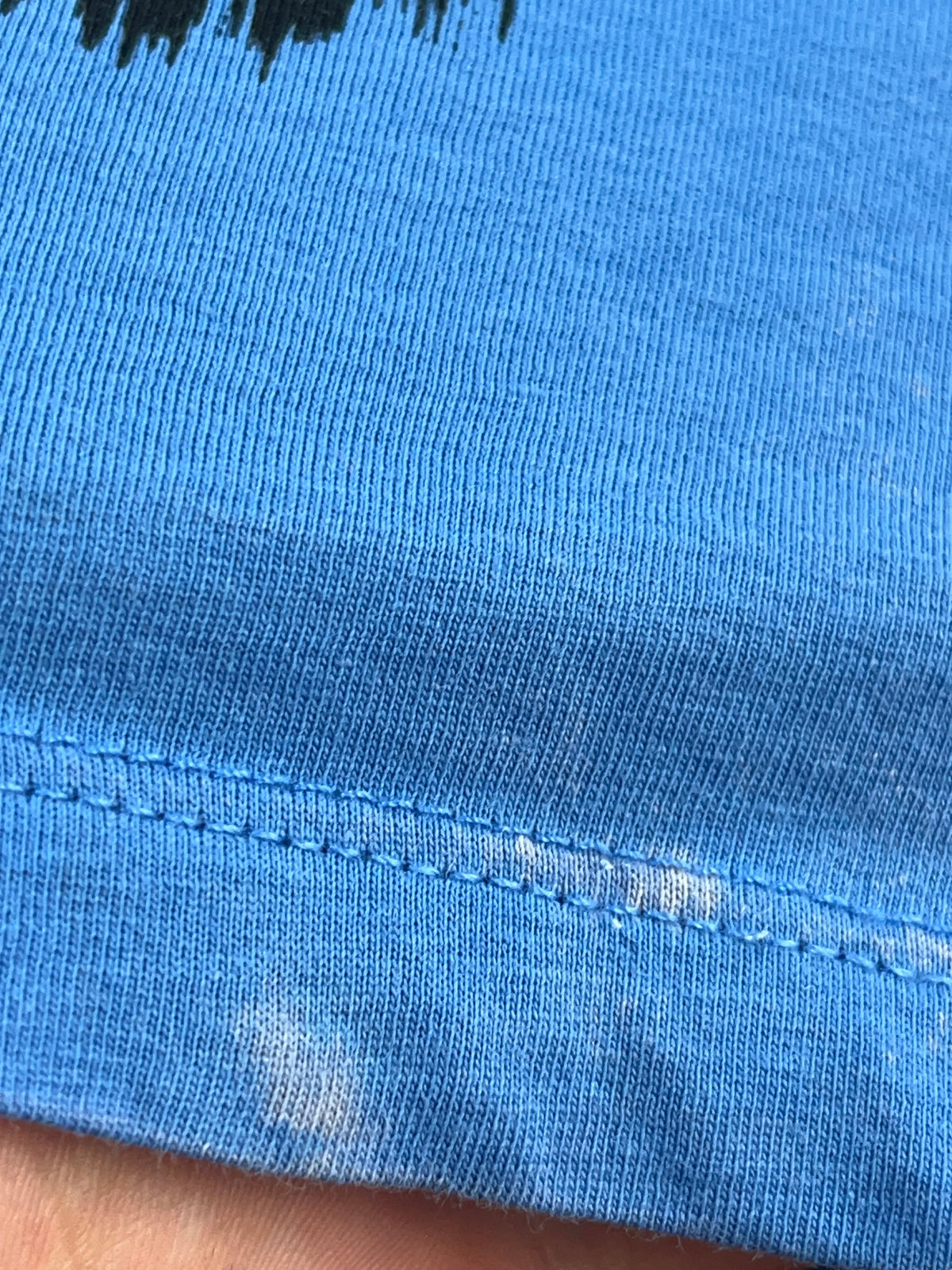 Y2k Burberry Paint Streak Print Blue T-shirt - L