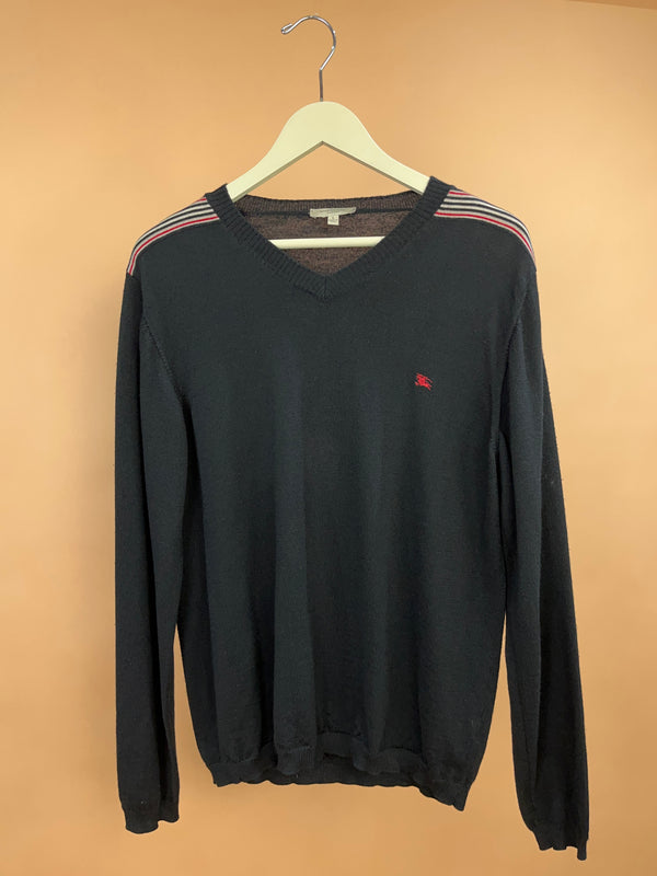 Y2k Burberry London 'Made in Italy' Merino Wool Knit - L