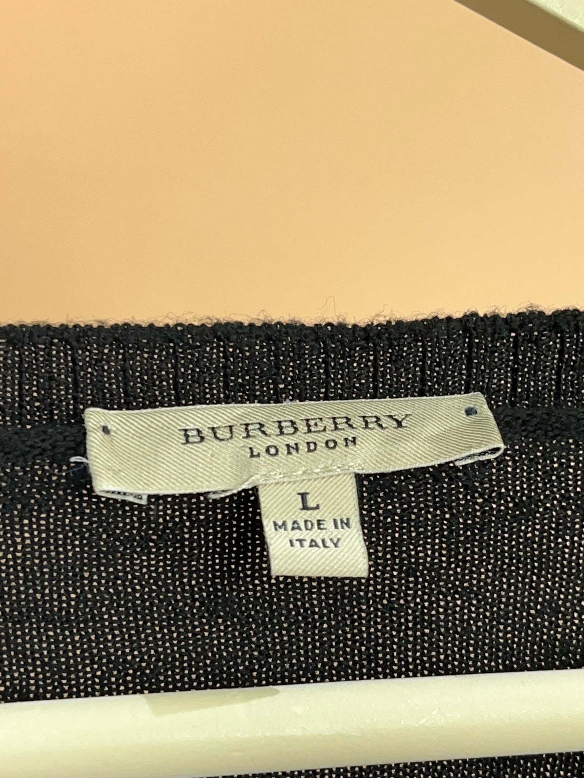 Y2k Burberry London 'Made in Italy' Merino Wool Knit - L